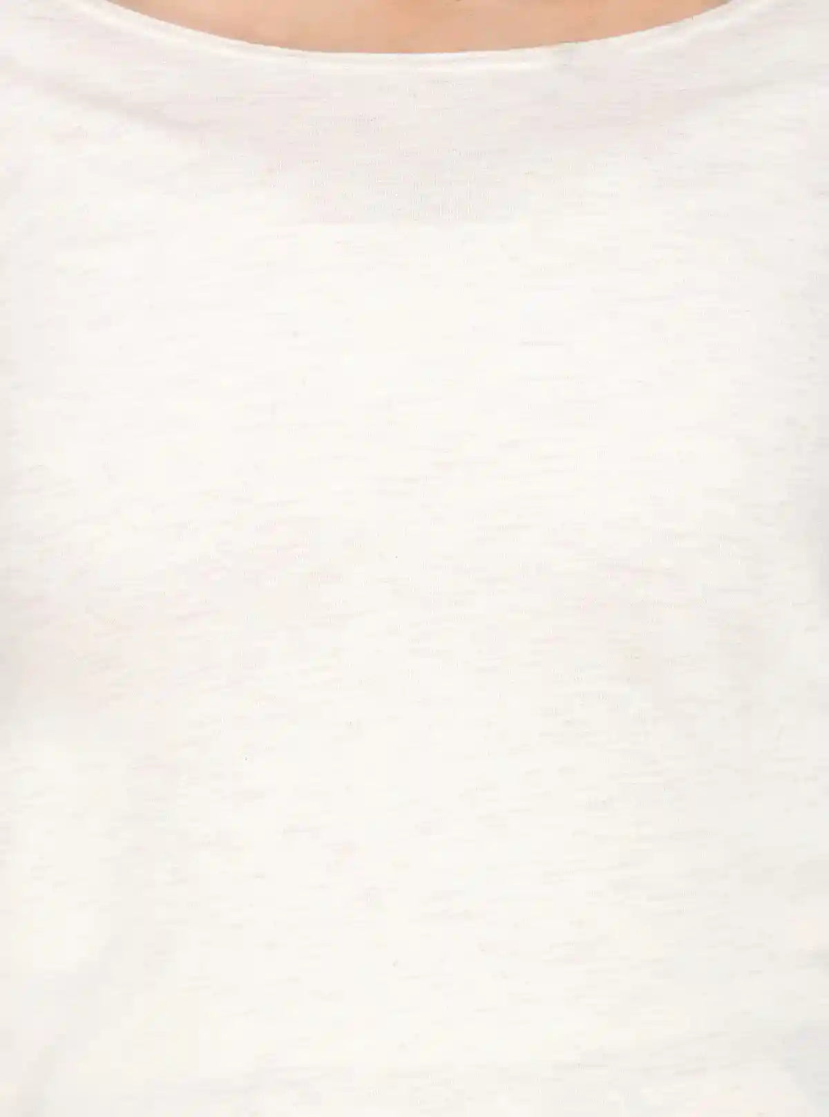 Women's Ecru Melange Scoop Neck Long Sleeve Cotton Jersey Top | Buy Online at  Boer and Fitch