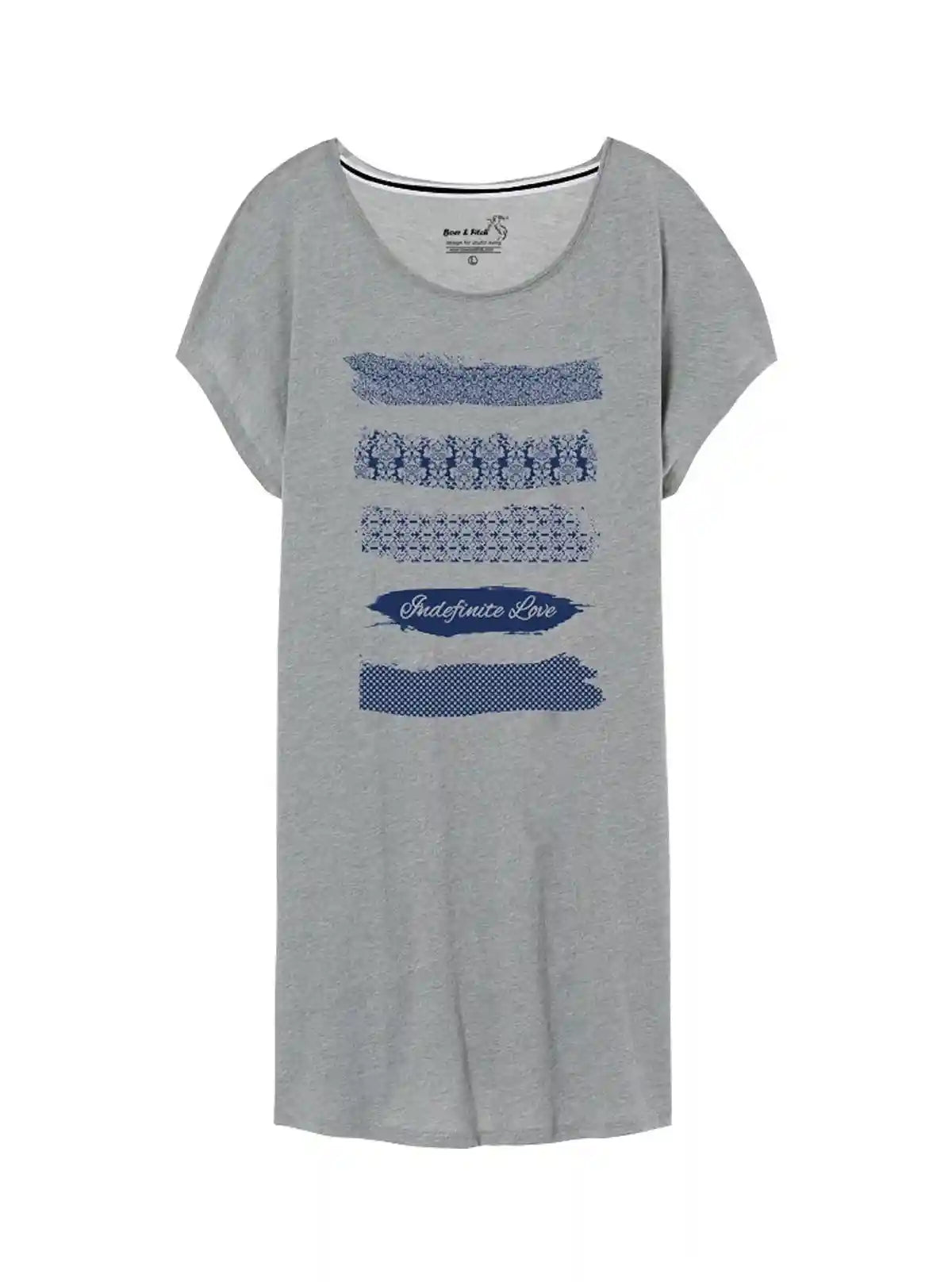 Women’s Grey Melange Cotton Jersey Cap Sleeve Sleepwear – Soft & Stylish Comfort | Buy Online at  Boer and Fitch