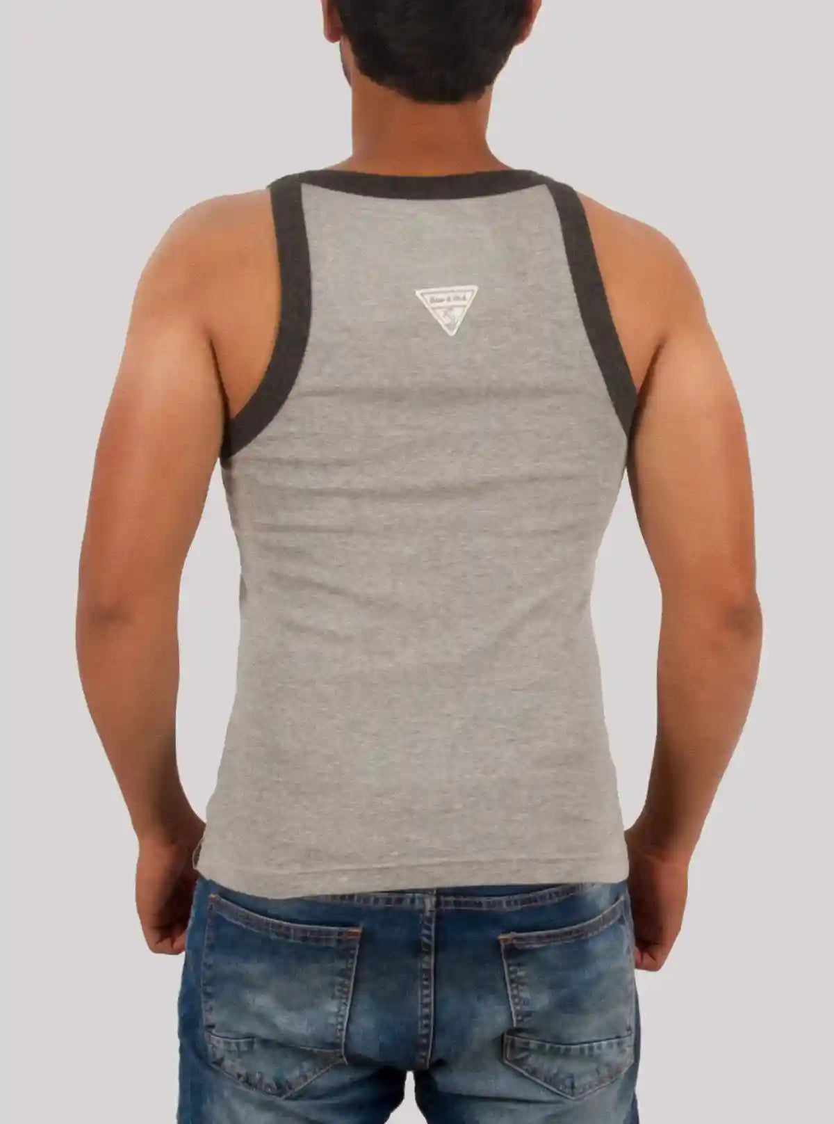 Grey Melange Printed Vest for Men – Boer and Fitch | Buy Online at  Boer and Fitch