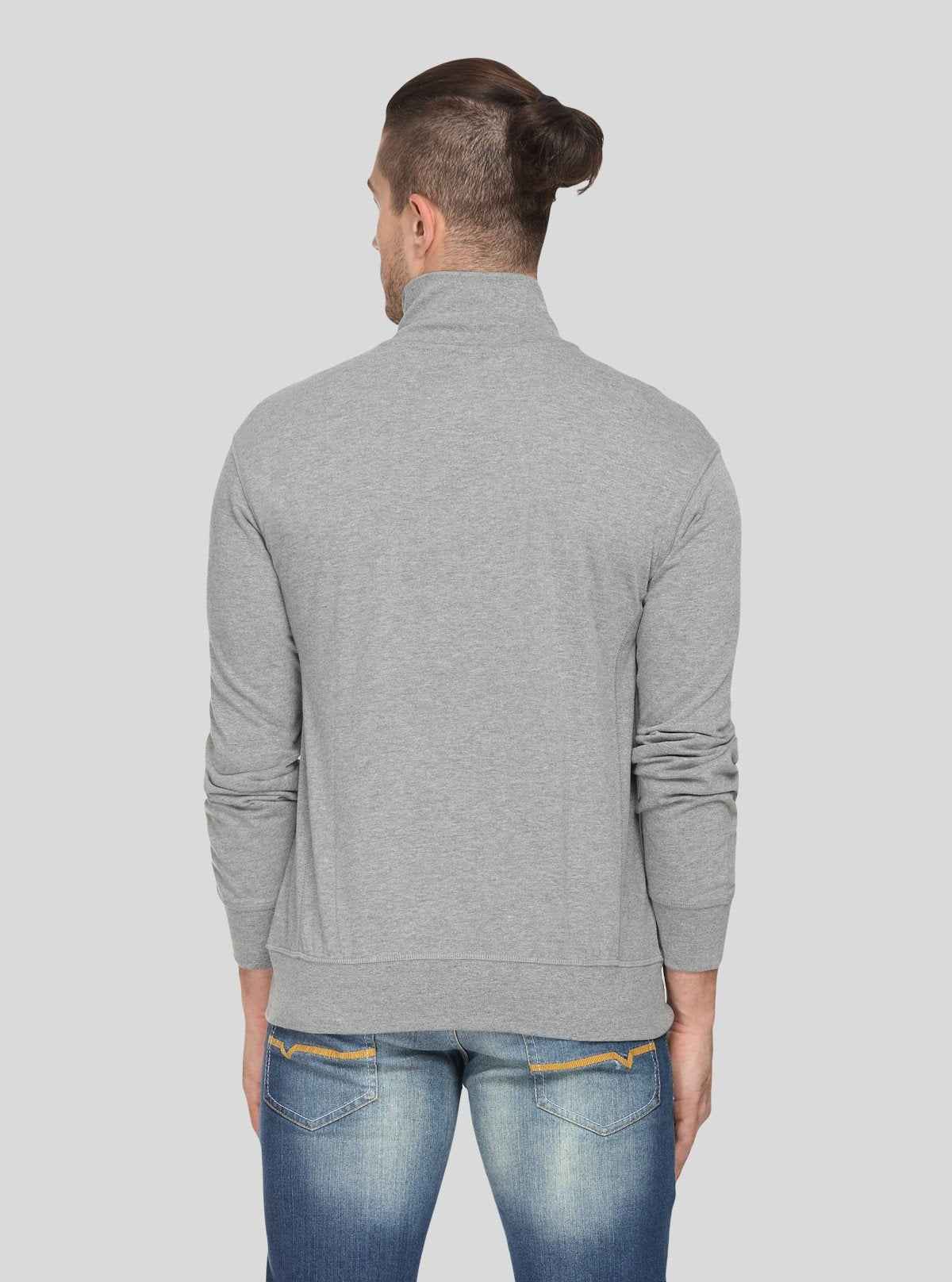 Men’s Grey Melange Full Zipper Cardigan – Timeless Comfort & Versatility | Buy Online at  Boer and Fitch