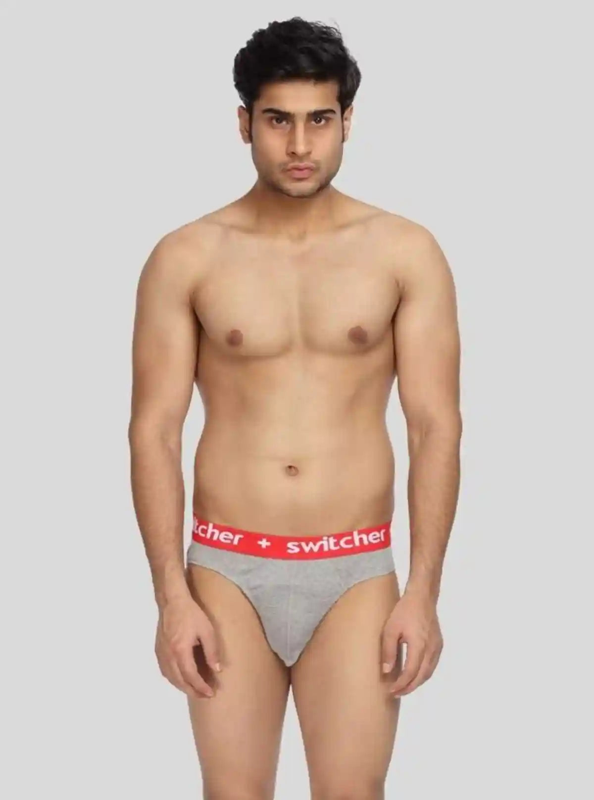 Men’s Grey Melange Modern Banded Brief – Stretch Cotton Fit | Buy Online at  Boer and Fitch