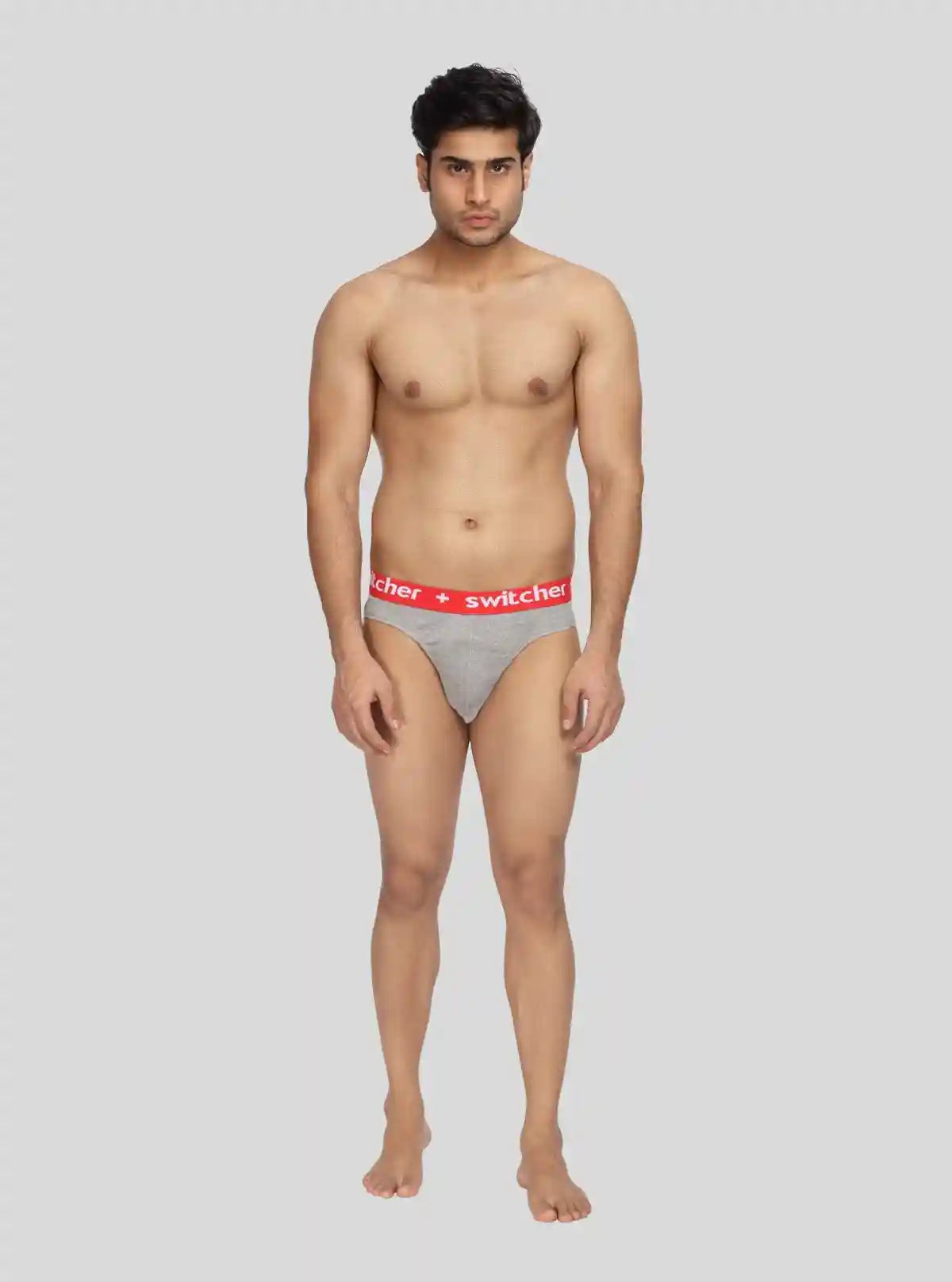Men’s Grey Melange Modern Banded Brief – Stretch Cotton Fit | Buy Online at  Boer and Fitch