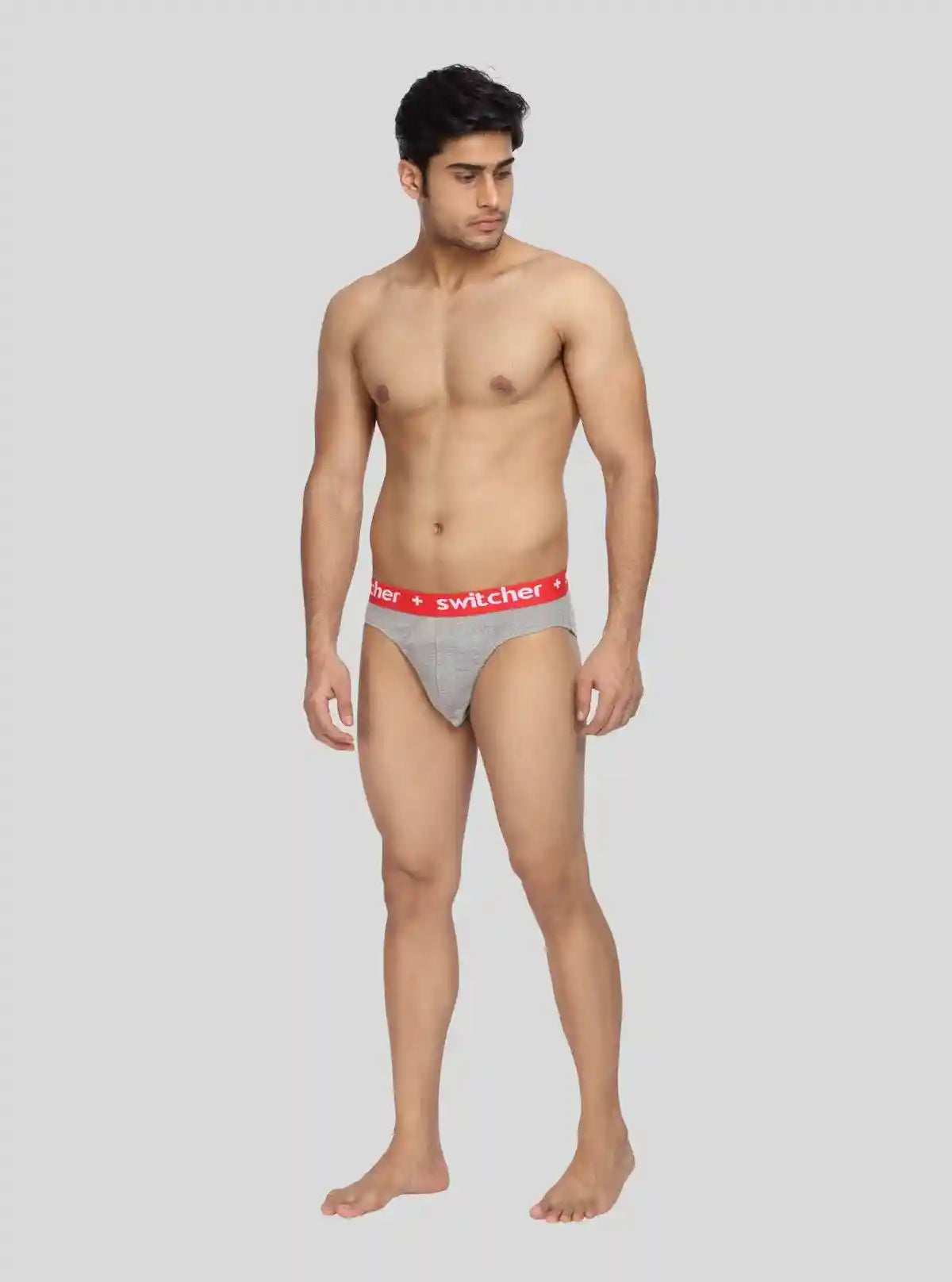 Men’s Grey Melange Modern Banded Brief – Stretch Cotton Fit | Buy Online at  Boer and Fitch