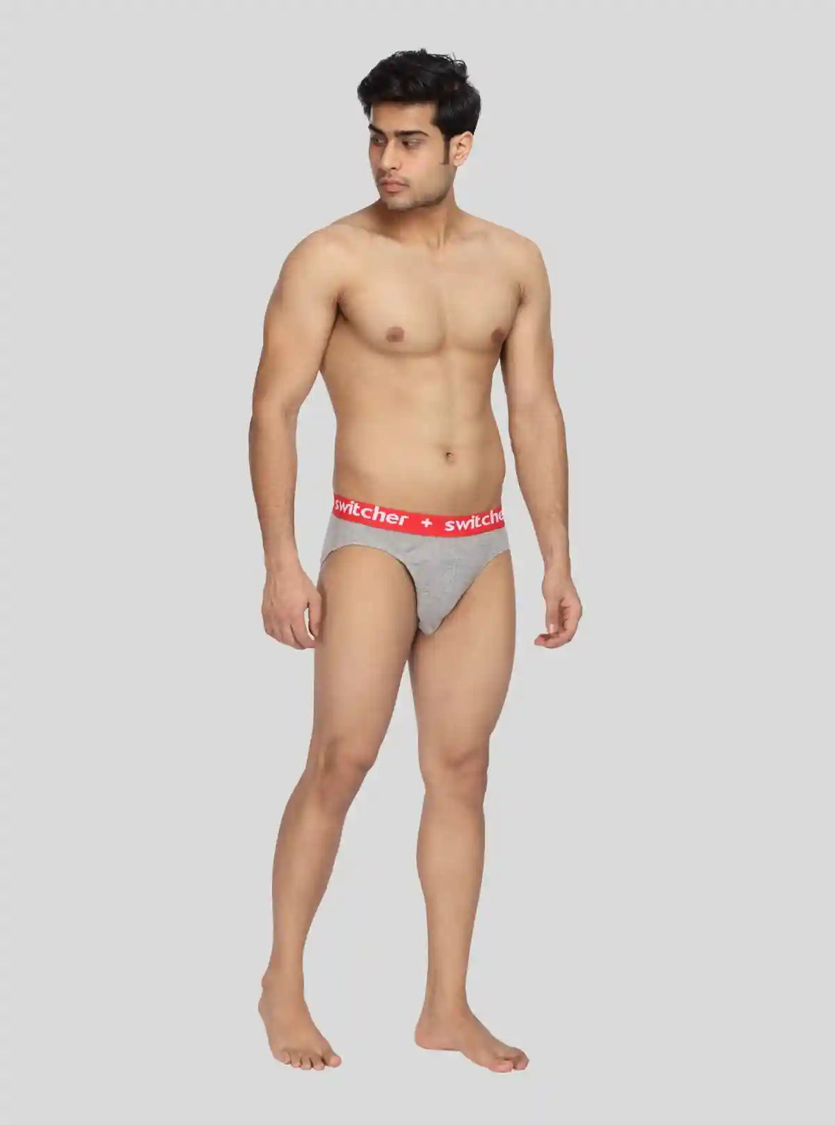 Men’s Grey Melange Modern Banded Brief – Stretch Cotton Fit | Buy Online at  Boer and Fitch