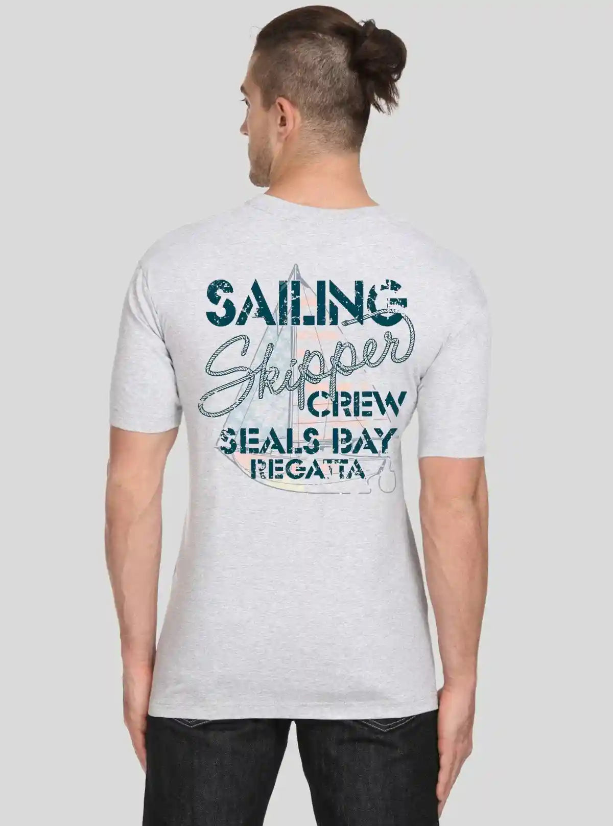 Men’s Grey Melange Printed T-Shirt – Urban Style with Everyday Comfort | Buy Online at  Boer and Fitch