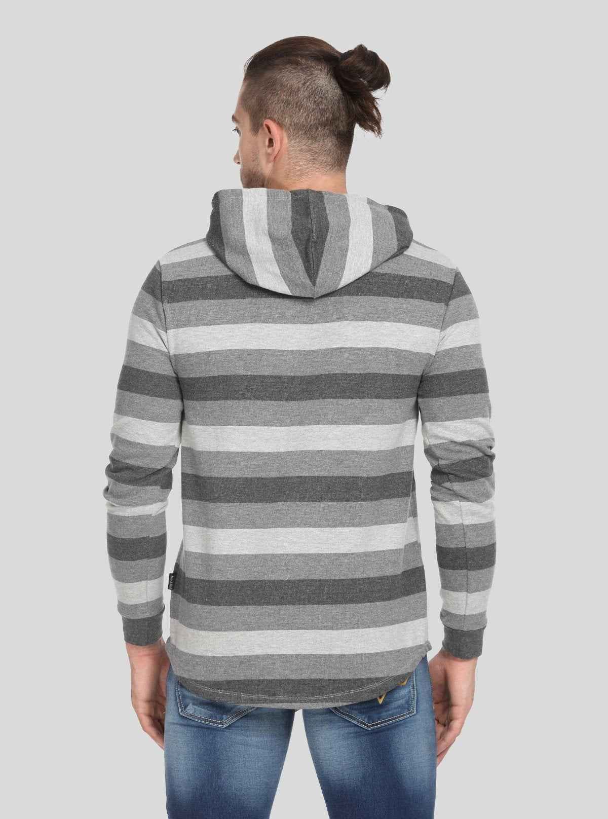Men’s Melange Striped Hoodie – Textured Look, Modern Striped Comfort | Buy Online at  Boer and Fitch