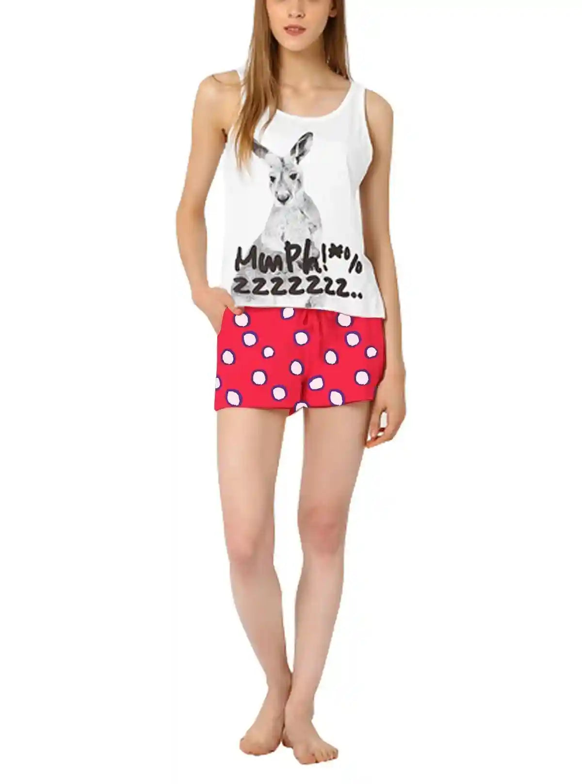 Women’s Coral & White Graphic Cotton Jersey Shorts – Soft, Bold & Stylish Fit | Buy Online at  Boer and Fitch