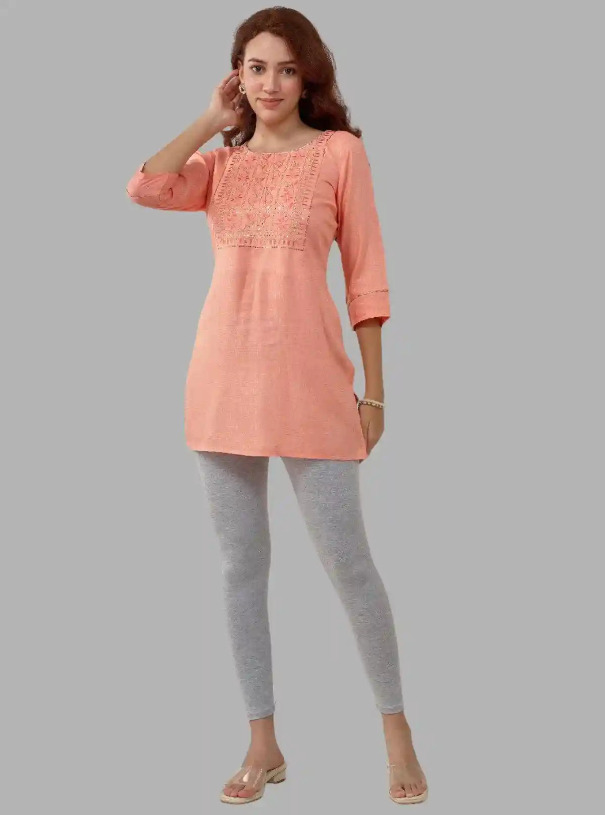 Women's Grey Melange Ankle Legging – Cotton Elastane Jersey by Boer & Fitch | Buy Online at  Boer and Fitch