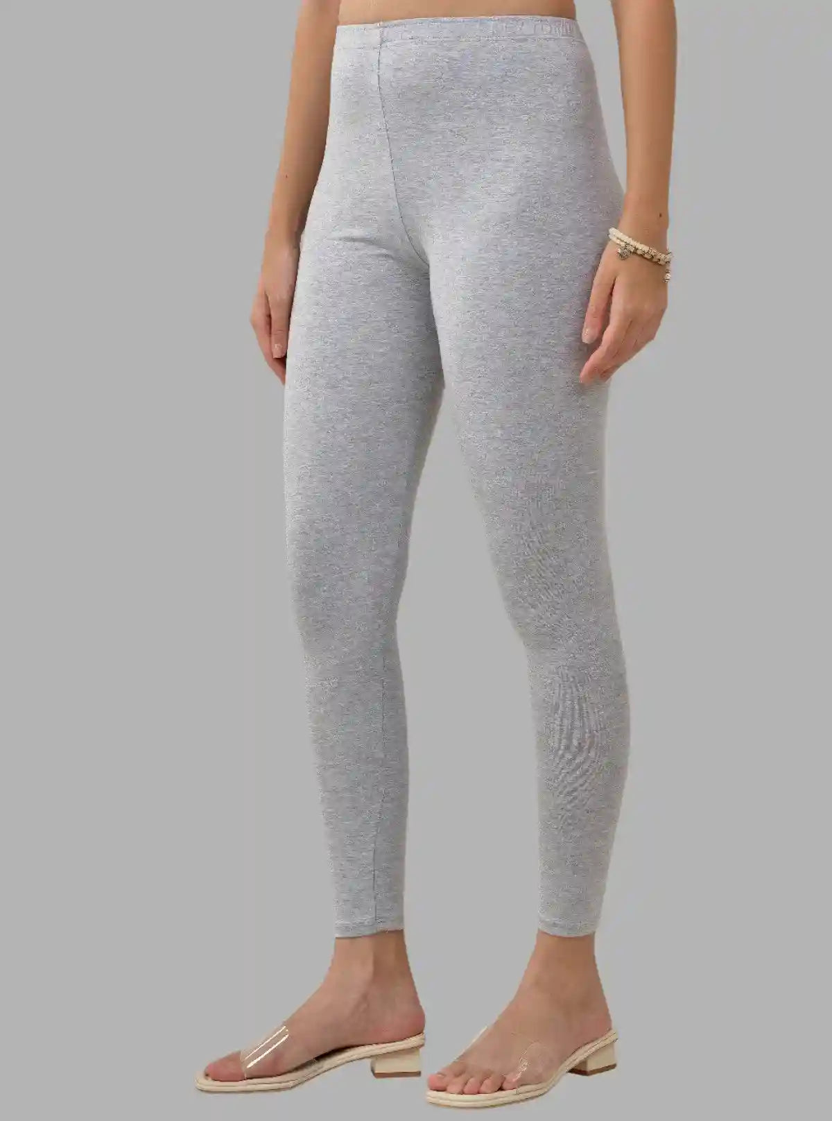 Women's Grey Melange Ankle Legging – Cotton Elastane Jersey by Boer & Fitch | Buy Online at  Boer and Fitch