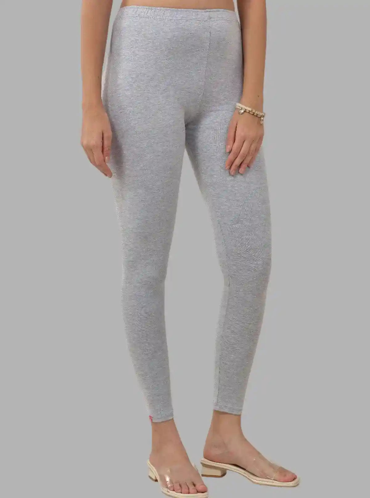Women's Grey Melange Ankle Legging – Cotton Elastane Jersey by Boer & Fitch | Buy Online at  Boer and Fitch