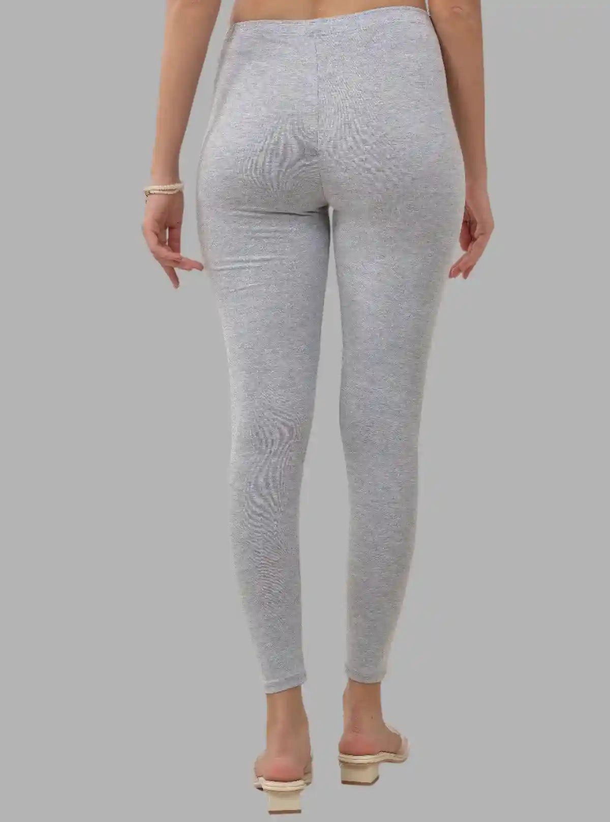 Women's Grey Melange Ankle Legging – Cotton Elastane Jersey by Boer & Fitch | Buy Online at  Boer and Fitch