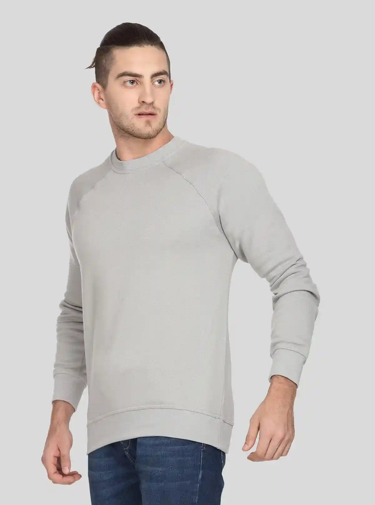 Men’s Grey Fleece Sweatshirt – Classic Style with All-Day Warmth | Buy Online at  Boer and Fitch
