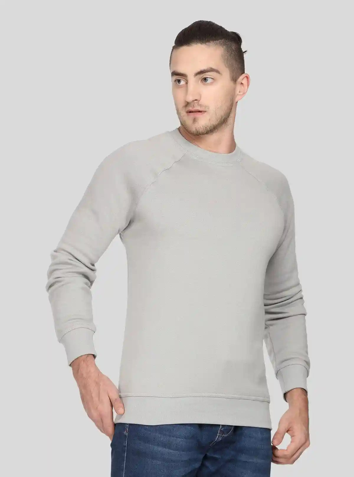 Men’s Grey Fleece Sweatshirt – Classic Style with All-Day Warmth | Buy Online at  Boer and Fitch