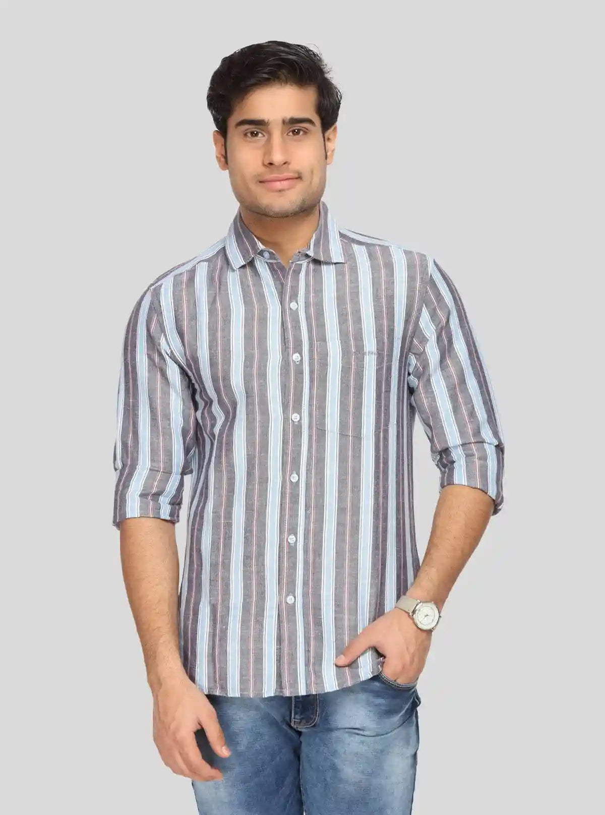 Men's Light Grey Linen Shirt – Breezy, Minimal & Effortlessly Sophisticated | Buy Online at  Boer and Fitch