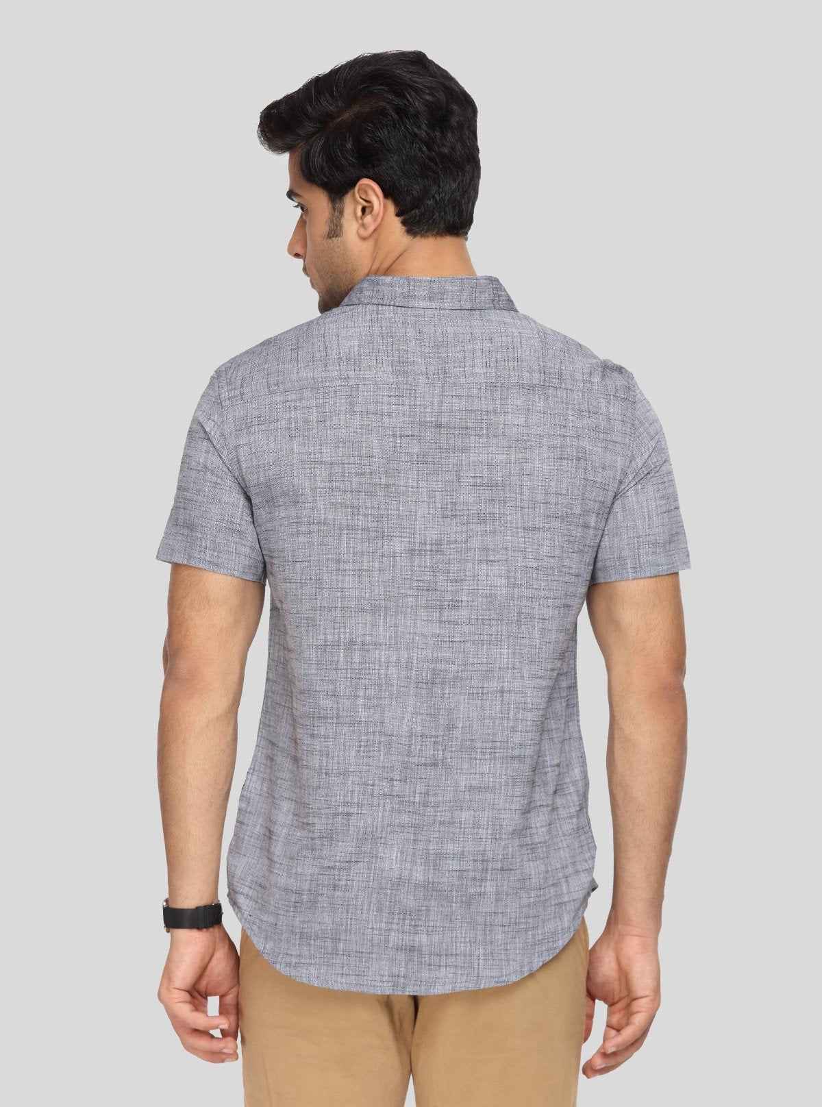 Men’s Tinted Grey Solid Slim Fit Shirt – Modern Minimalist Style by Boer & Fitch | Buy Online at  Boer and Fitch