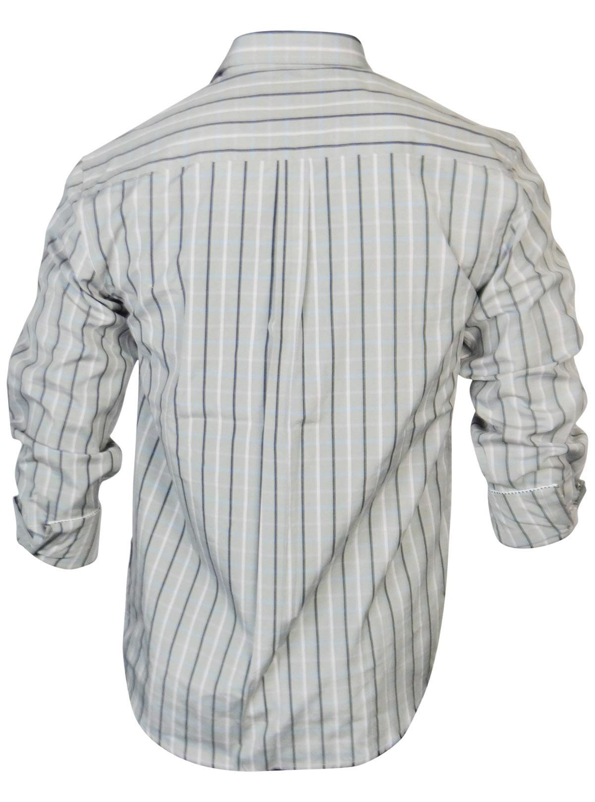 Grey Stripe Casual Shirt for Men – Stylish Everyday Wear by Boer and Fitch - Boer and Fitch