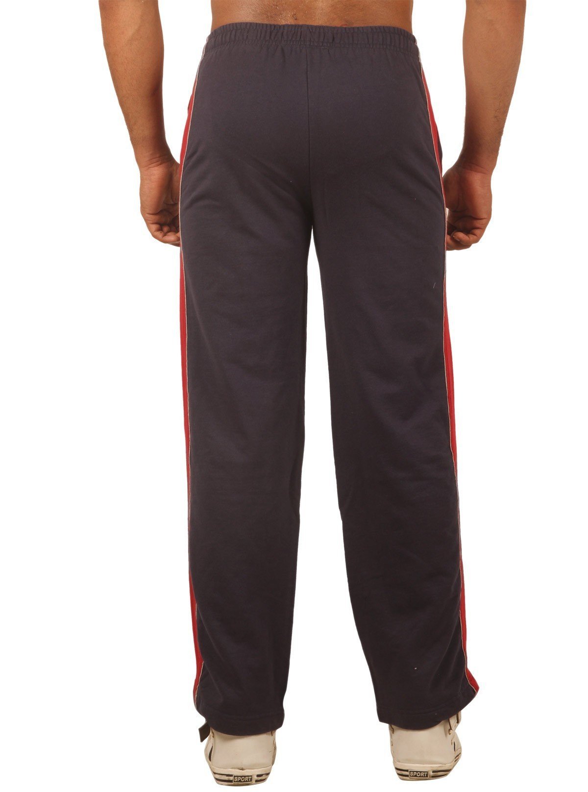 Grey Track Pants with Red Stripes for Men – Comfortable Sportswear by Boer and Fitch - Boer and Fitch