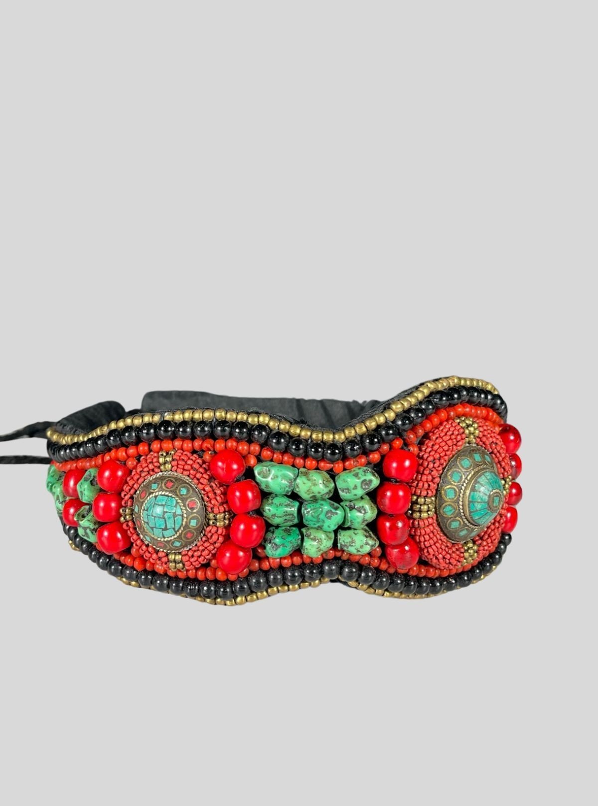 Handmade Red Waist Belt with Himalayan Beads | Boer & Fitch - Boer and Fitch