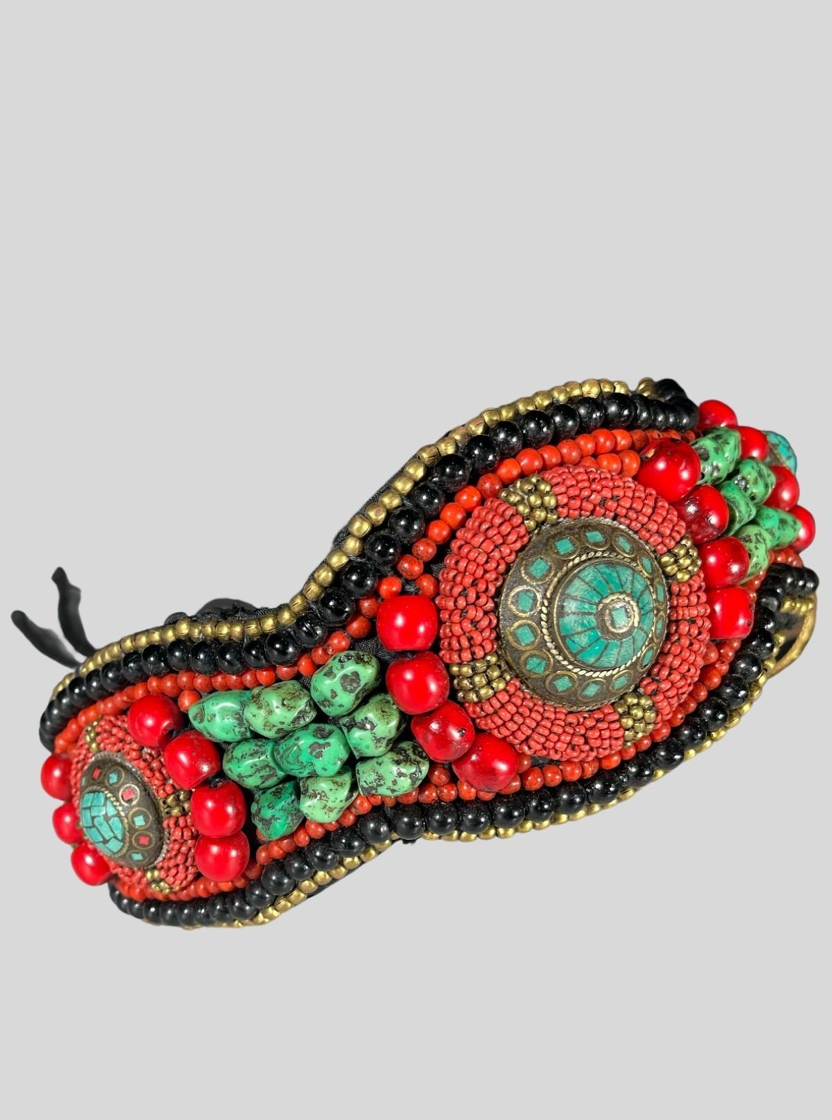 Handmade Red Waist Belt with Himalayan Beads | Boer & Fitch - Boer and Fitch
