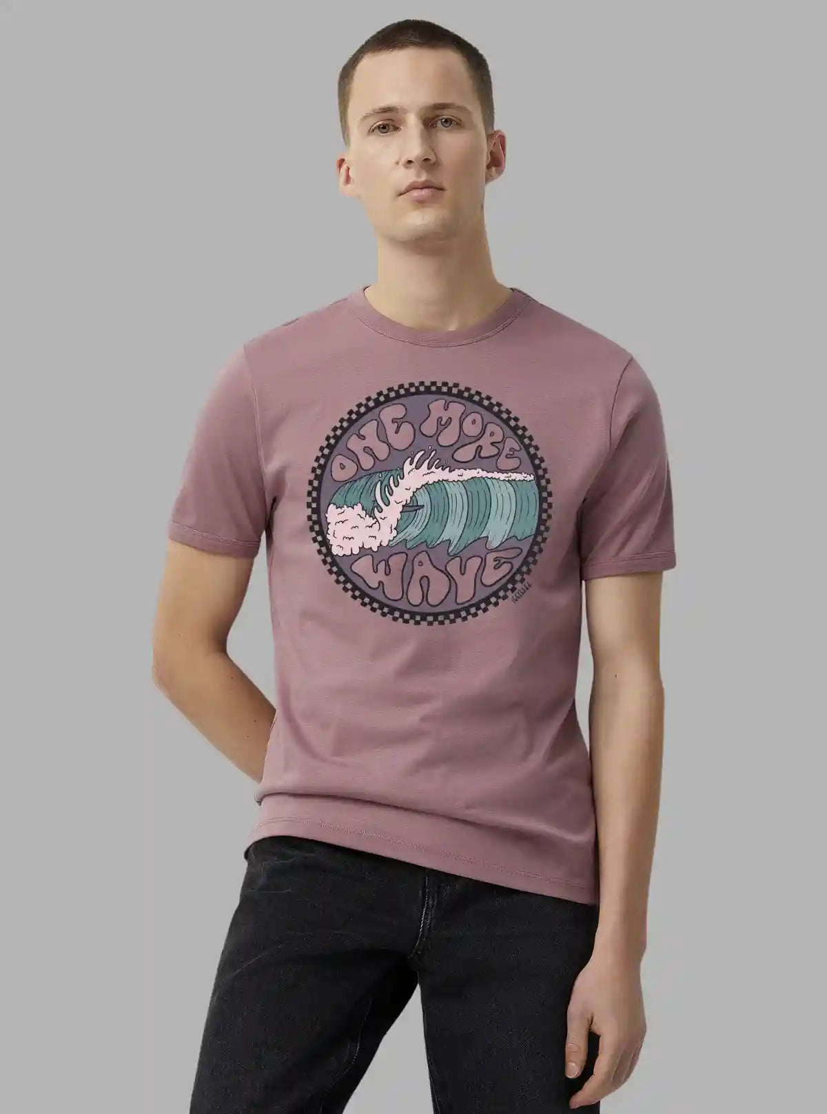 Men's Lilac Wave Print Crew Neck T-Shirt | 100% Cotton by Boer and Fitch from Boer and Fitch | Buy Online at gep32c-qs.myshopify.com