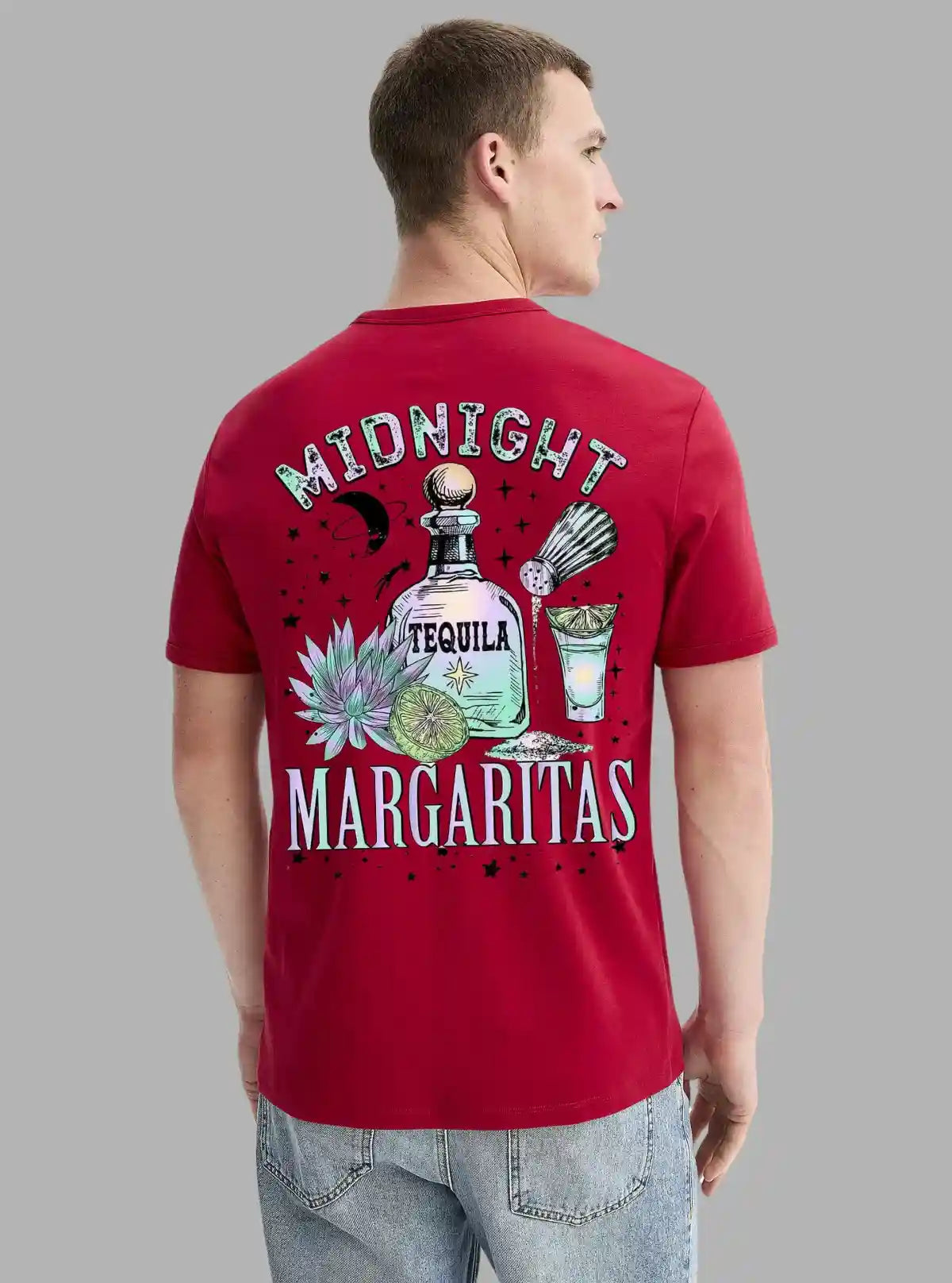 Men's Red Tequila Print T-Shirt | 100% Cotton Crew Neck by Boer and Fitch from Boer and Fitch | Buy Online at gep32c-qs.myshopify.com