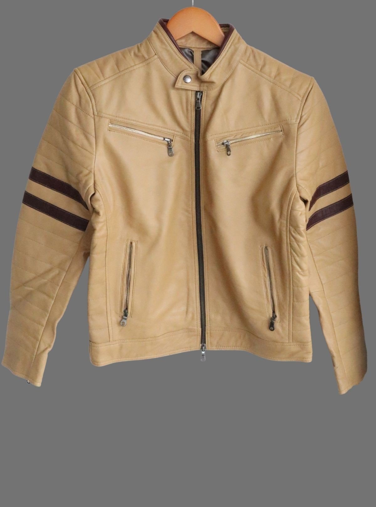Light Brown Leather Jacket for Men – Classic Casual by Boer and Fitch - Boer and Fitch