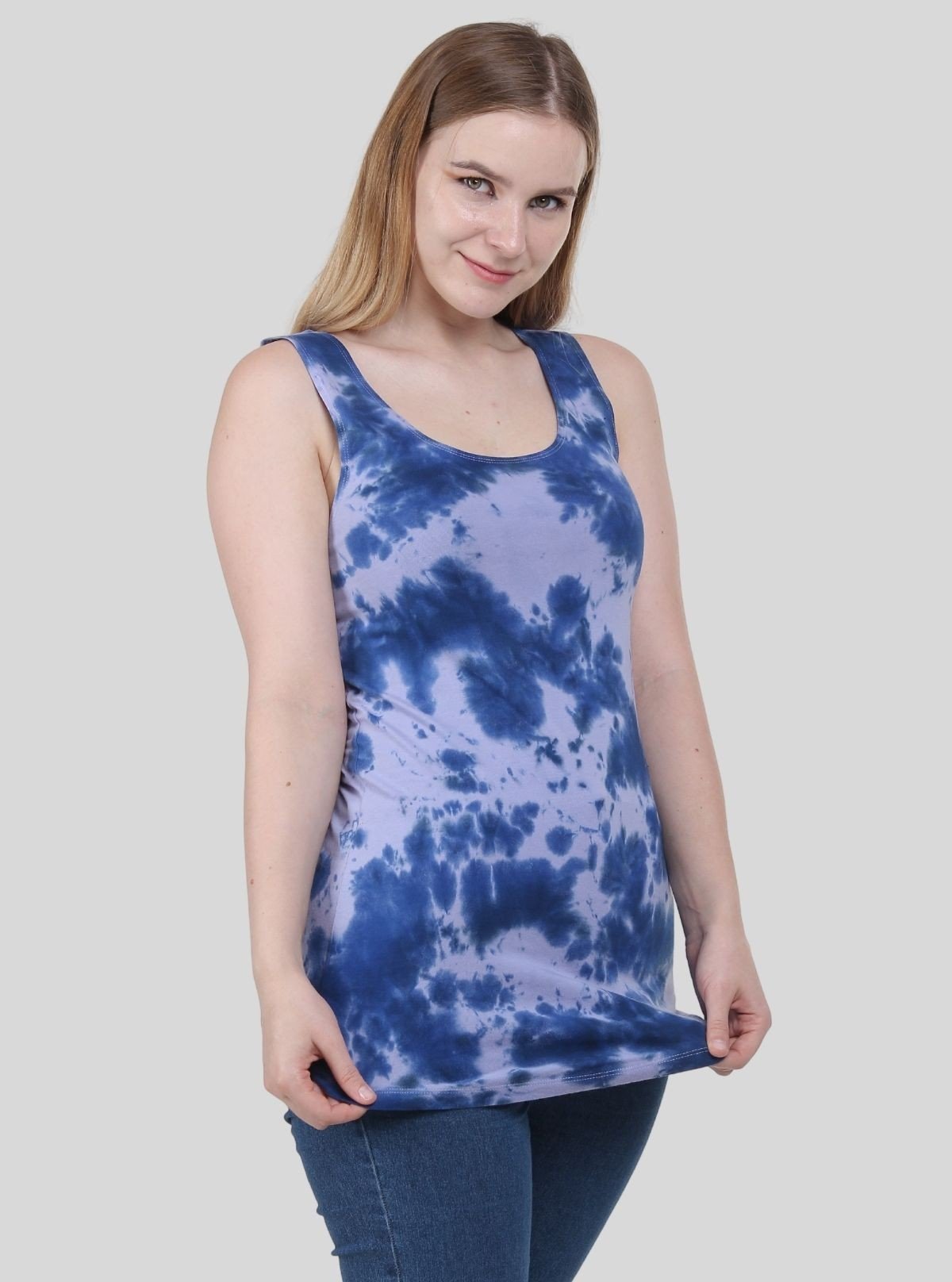 Lilac Sleeveless Tie and Dye Top - Boer and Fitch