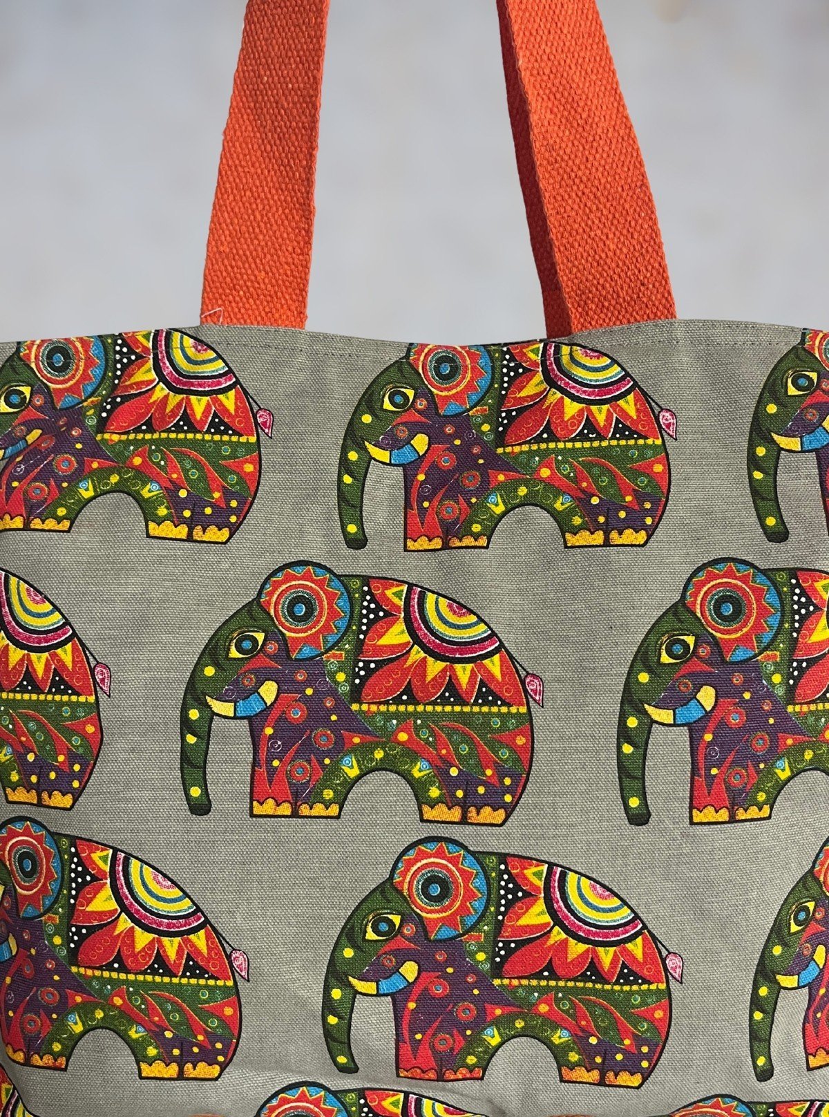 Mandala Elephant Grey Canvas Bag – Boho Chic Ethnic Tote by Boer and Fitch - Boer and Fitch