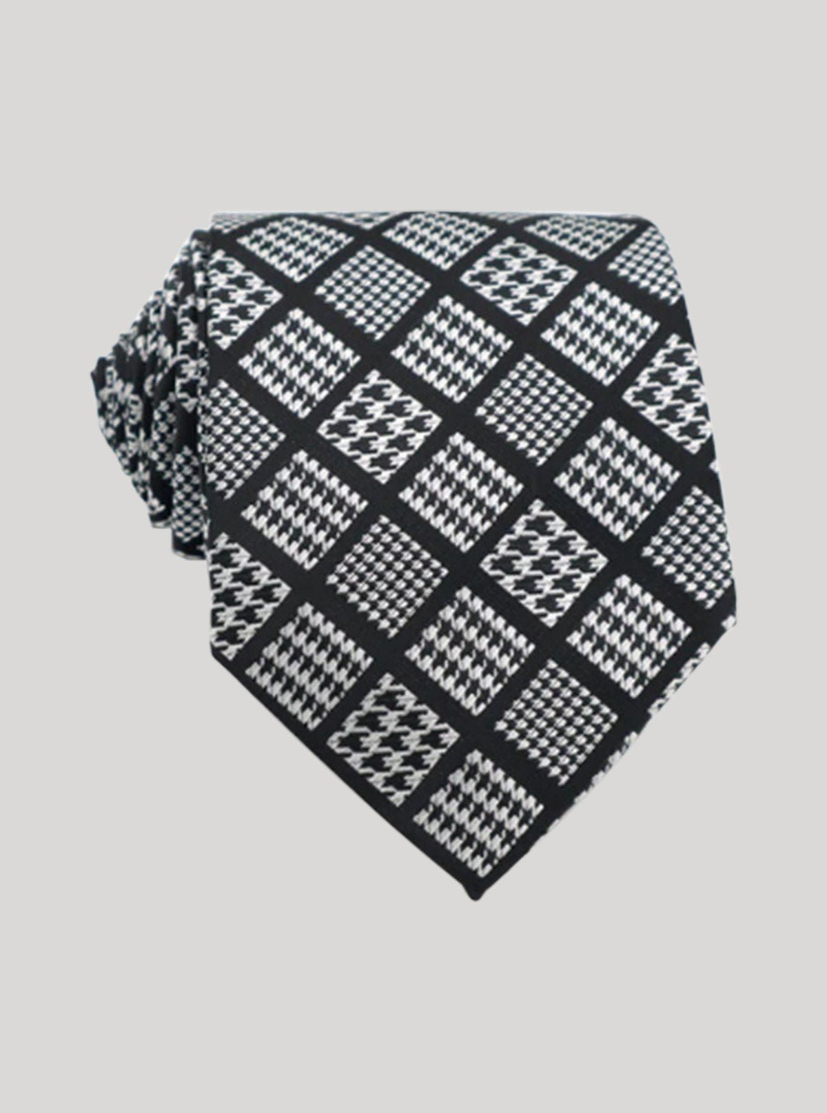 Men’s Black Checked Tie – Classic Checkered Neckwear by Boer and Fitch - Boer and Fitch