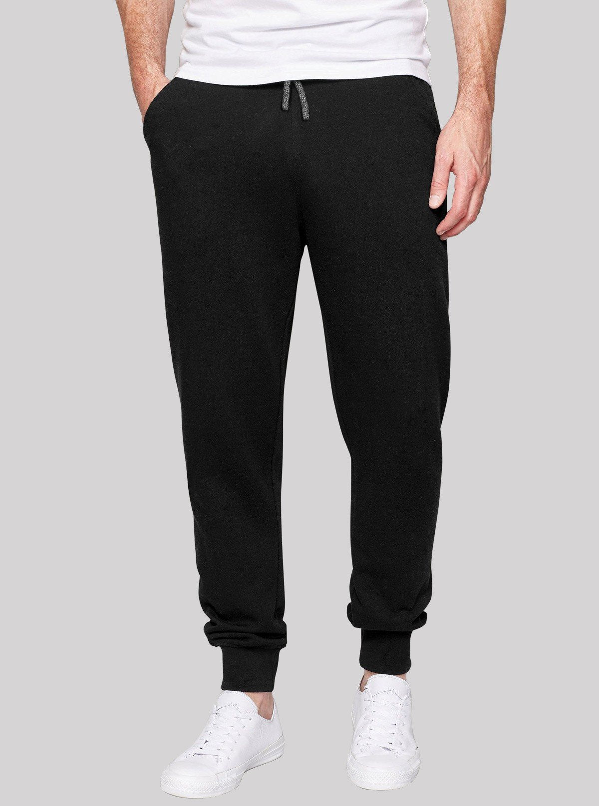 Men's Black Cotton Elastane Jogger Pant – Stretch Fit Comfort - Boer and Fitch