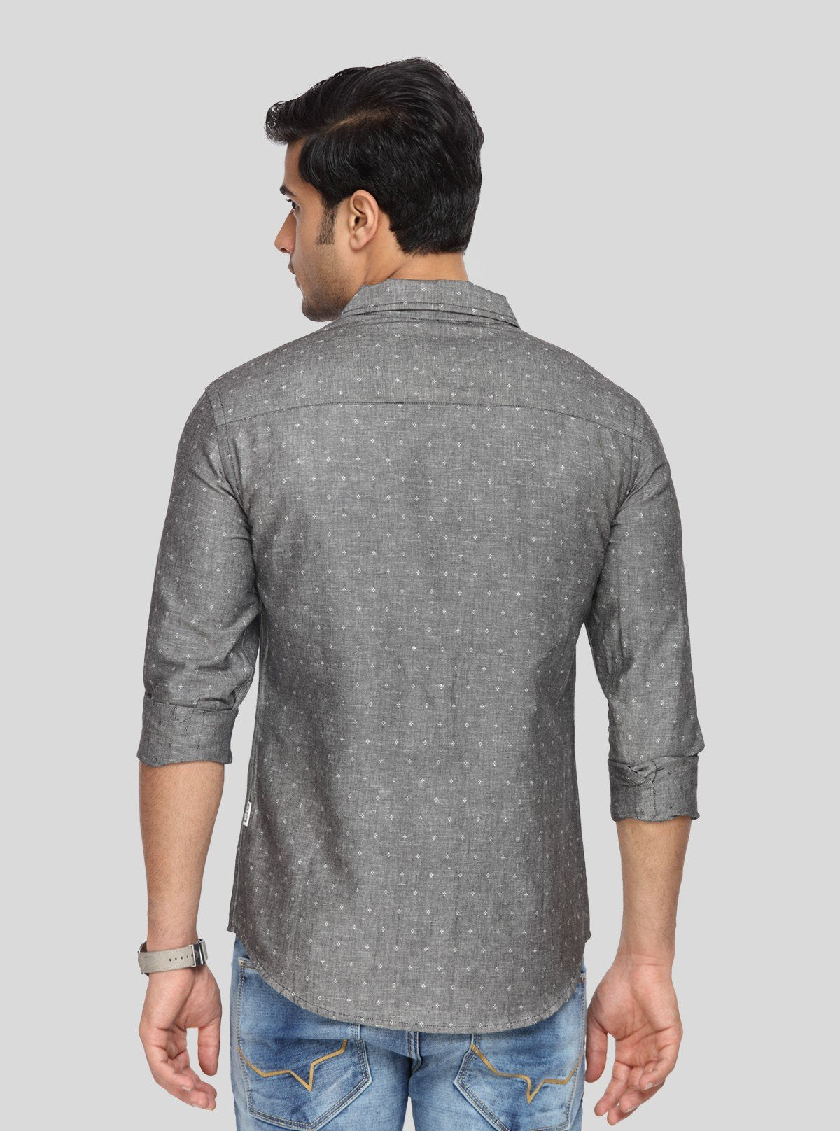 Men’s Black Fine Printed Full Sleeve Shirt – Premium Casual Style by Boer & Fitch - Boer and Fitch