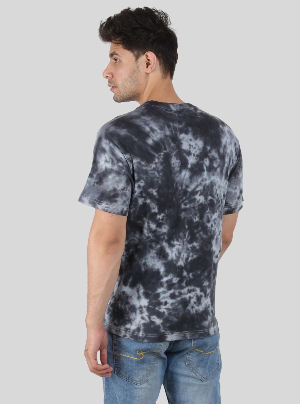 Men’s Black Foncé Tie and Dye T-Shirt – Edgy, Artistic Streetwear Style - Boer and Fitch