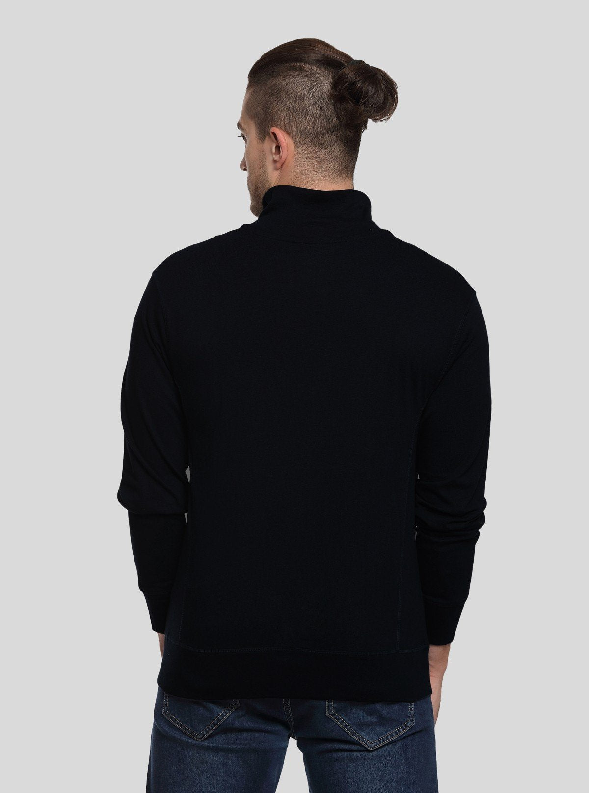 Men’s Black Full Zipper Cardigan – Sleek, Warm & Effortlessly Versatile - Boer and Fitch