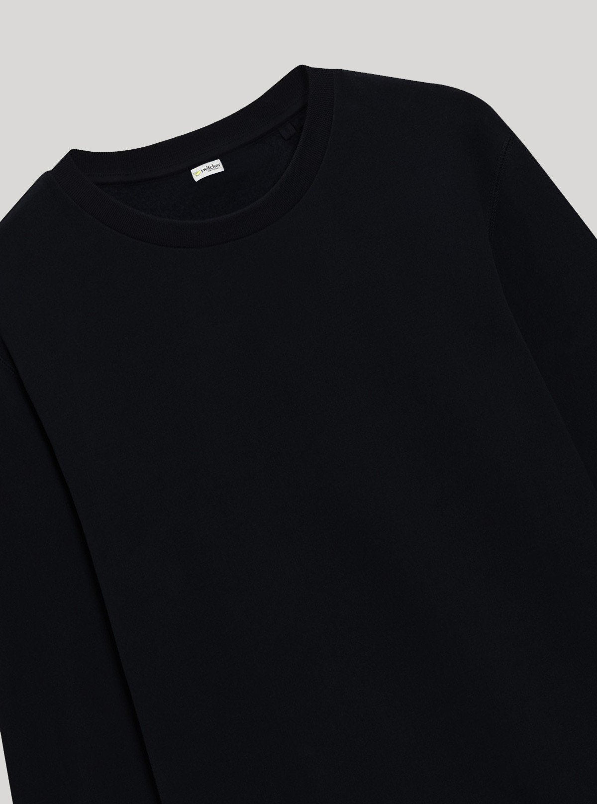 Men’s Black Garment Dyed Sweatshirt – Timeless Style with Washed Finish - Boer and Fitch