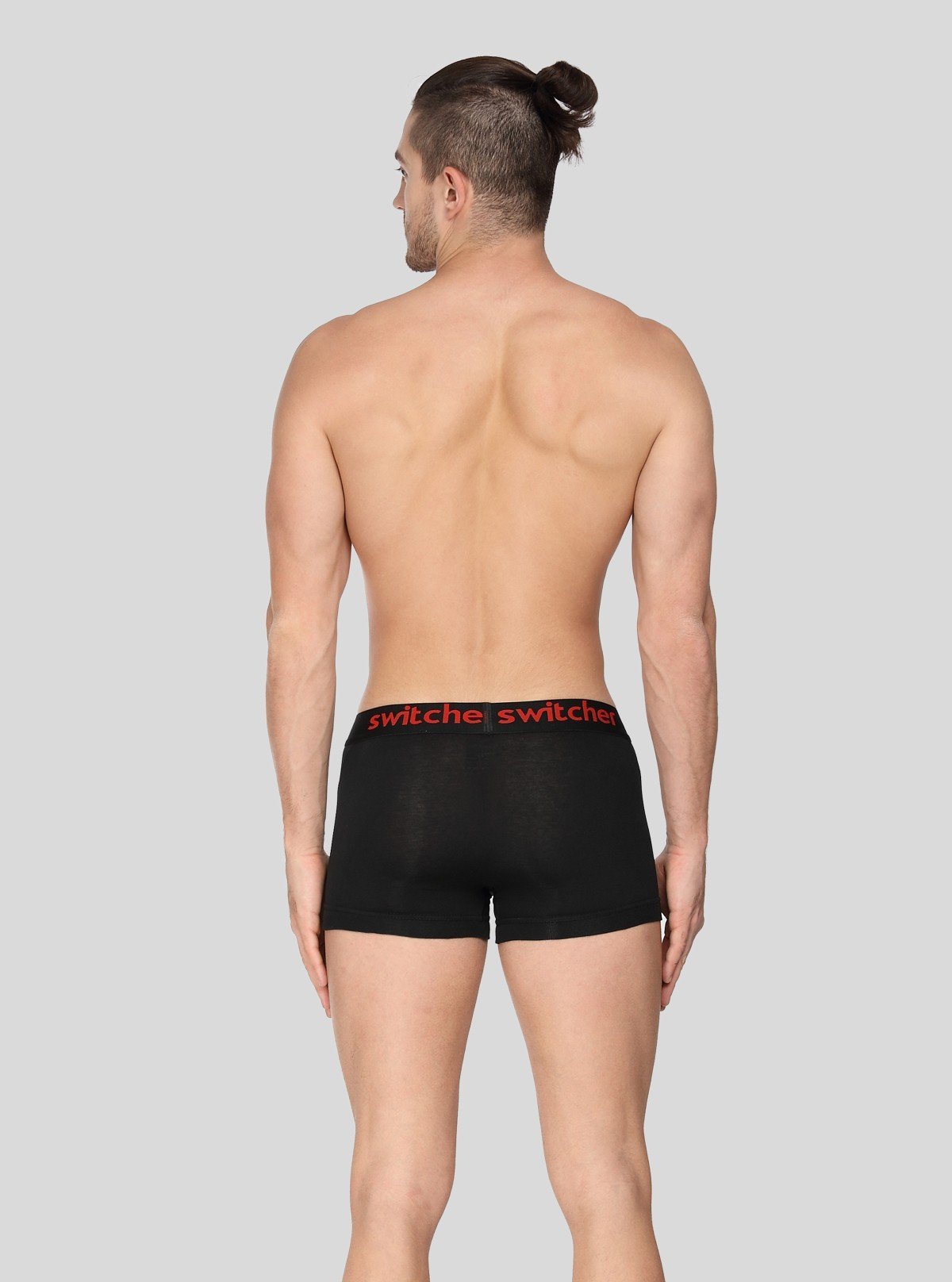 Men’s Black Modern Banded Trunks – Stretch Cotton Comfort Fit - Boer and Fitch
