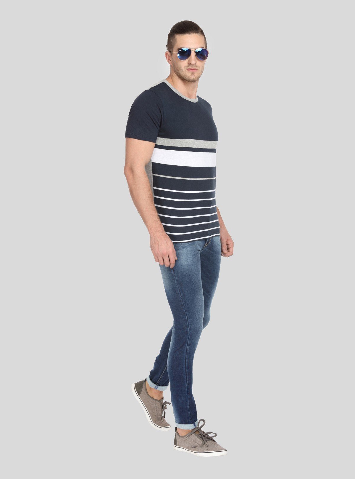 Men’s Black Striped Crew Neck T-Shirt – Timeless Style & Everyday Comfort - Boer and Fitch