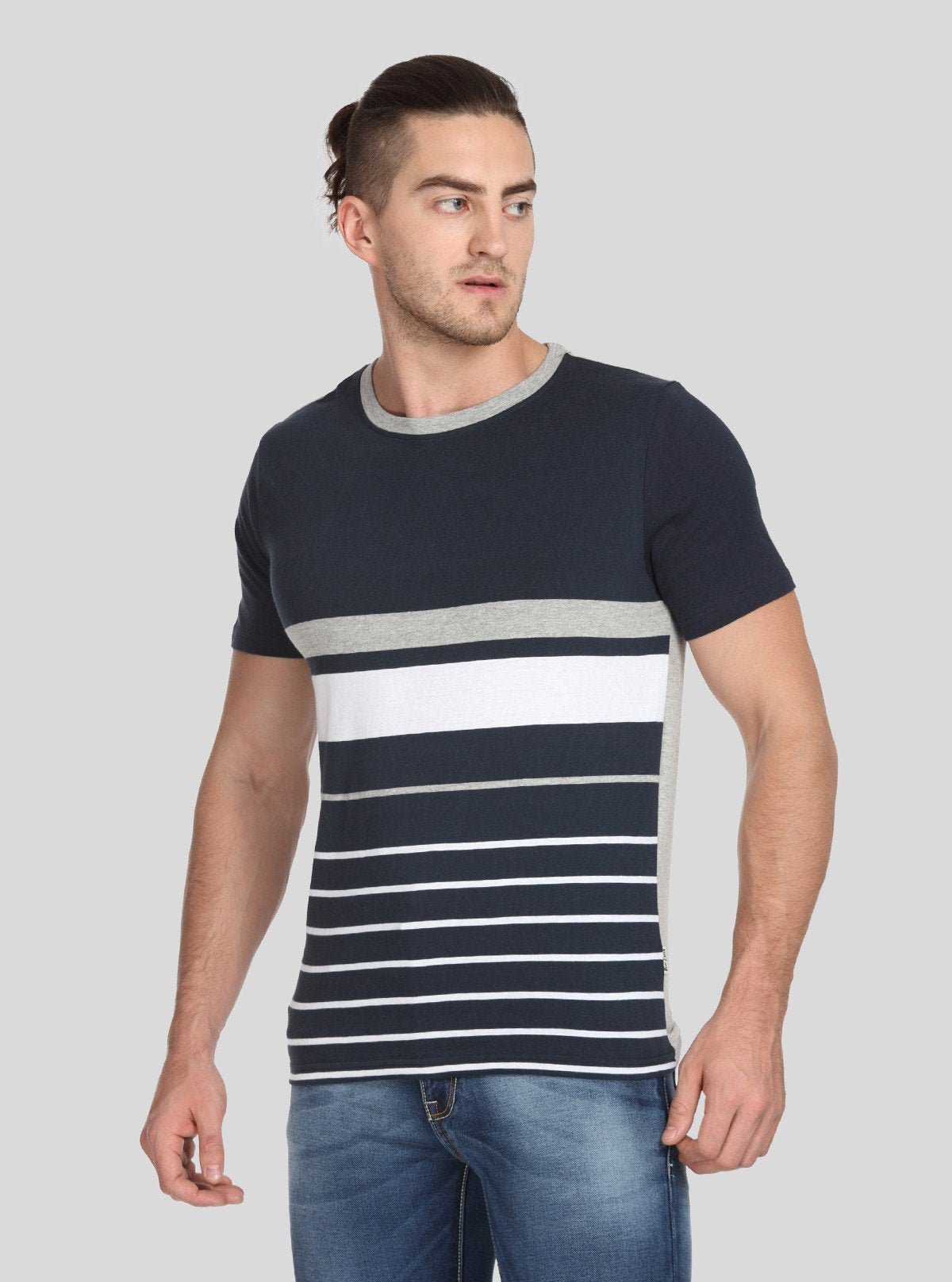 Men’s Black Striped Crew Neck T-Shirt – Timeless Style & Everyday Comfort - Boer and Fitch