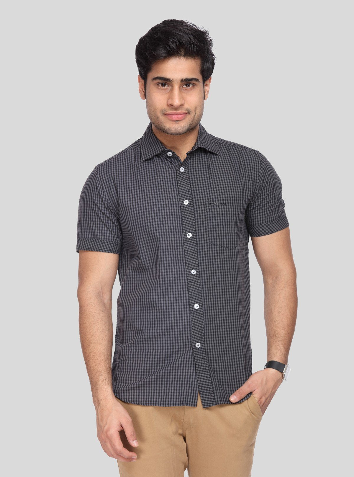 Men's Black Textured Shirt – Sleek, Modern & Effortlessly Sophisticated - Boer and Fitch
