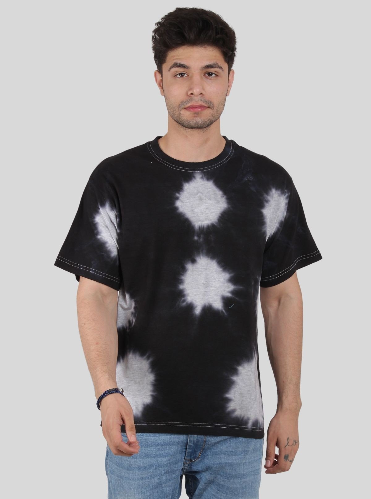 Men’s Black Tie and Dye T-Shirt – Modern Urban Style with Classic Comfort - Boer and Fitch