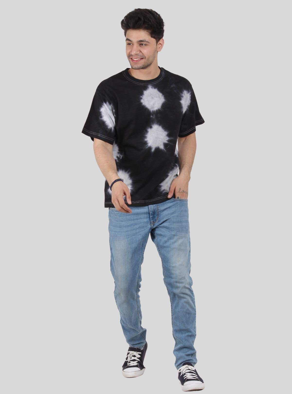 Men’s Black Tie and Dye T-Shirt – Modern Urban Style with Classic Comfort - Boer and Fitch