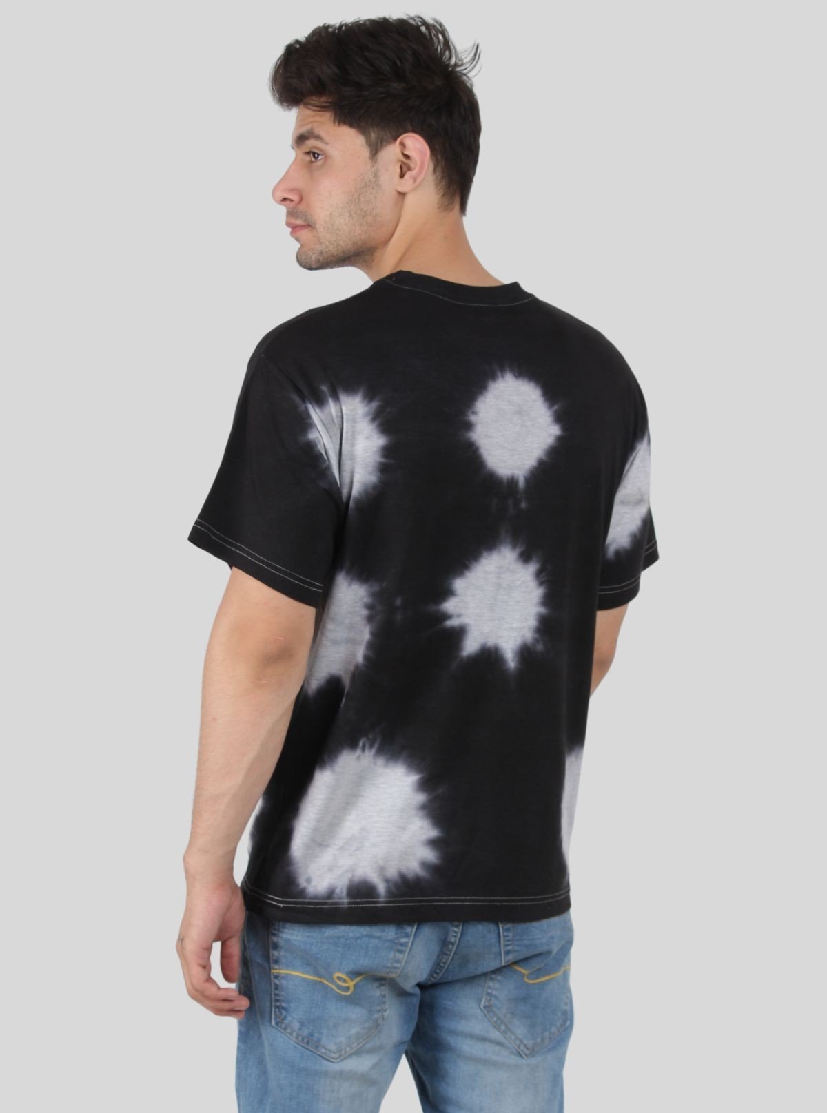 Men’s Black Tie and Dye T-Shirt – Modern Urban Style with Classic Comfort - Boer and Fitch