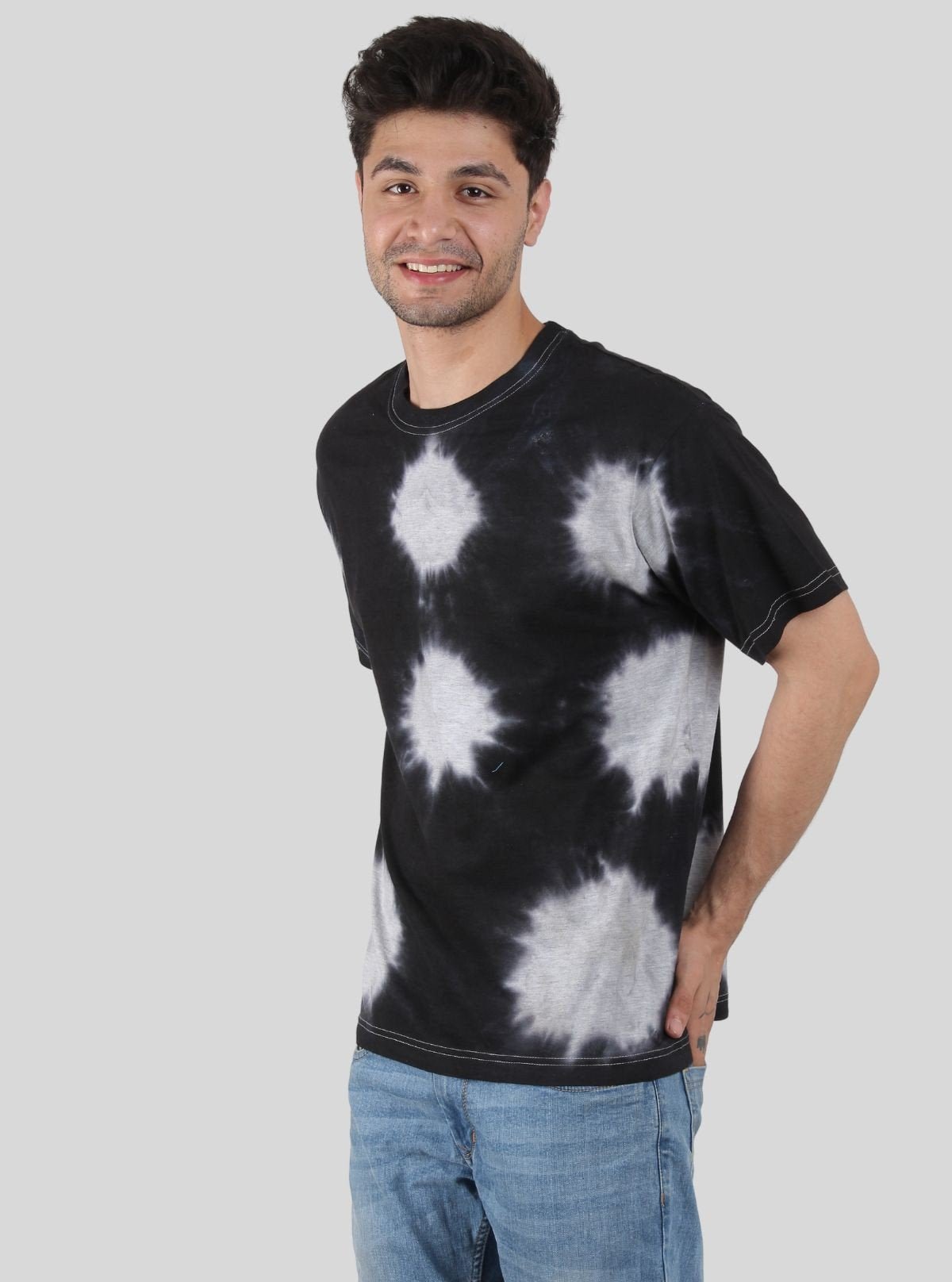 Men’s Black Tie and Dye T-Shirt – Modern Urban Style with Classic Comfort - Boer and Fitch