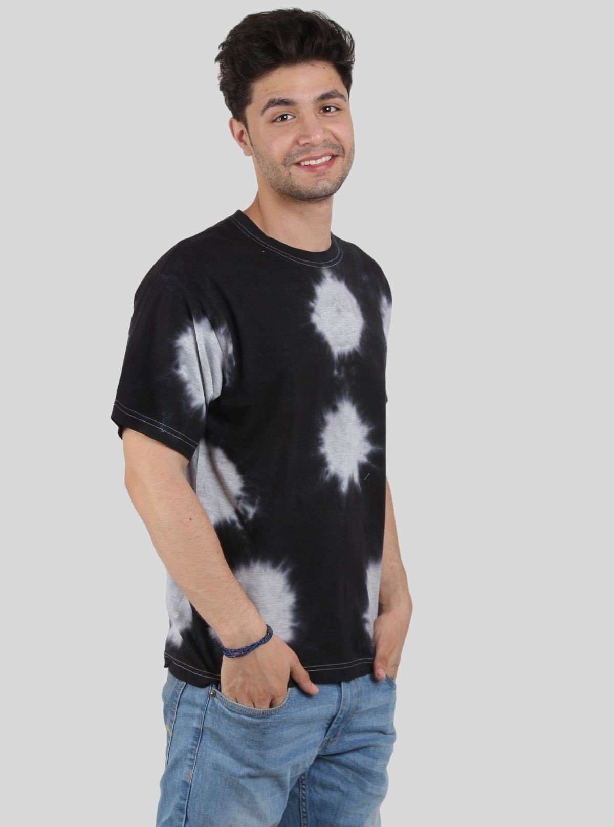 Men’s Black Tie and Dye T-Shirt – Modern Urban Style with Classic Comfort - Boer and Fitch
