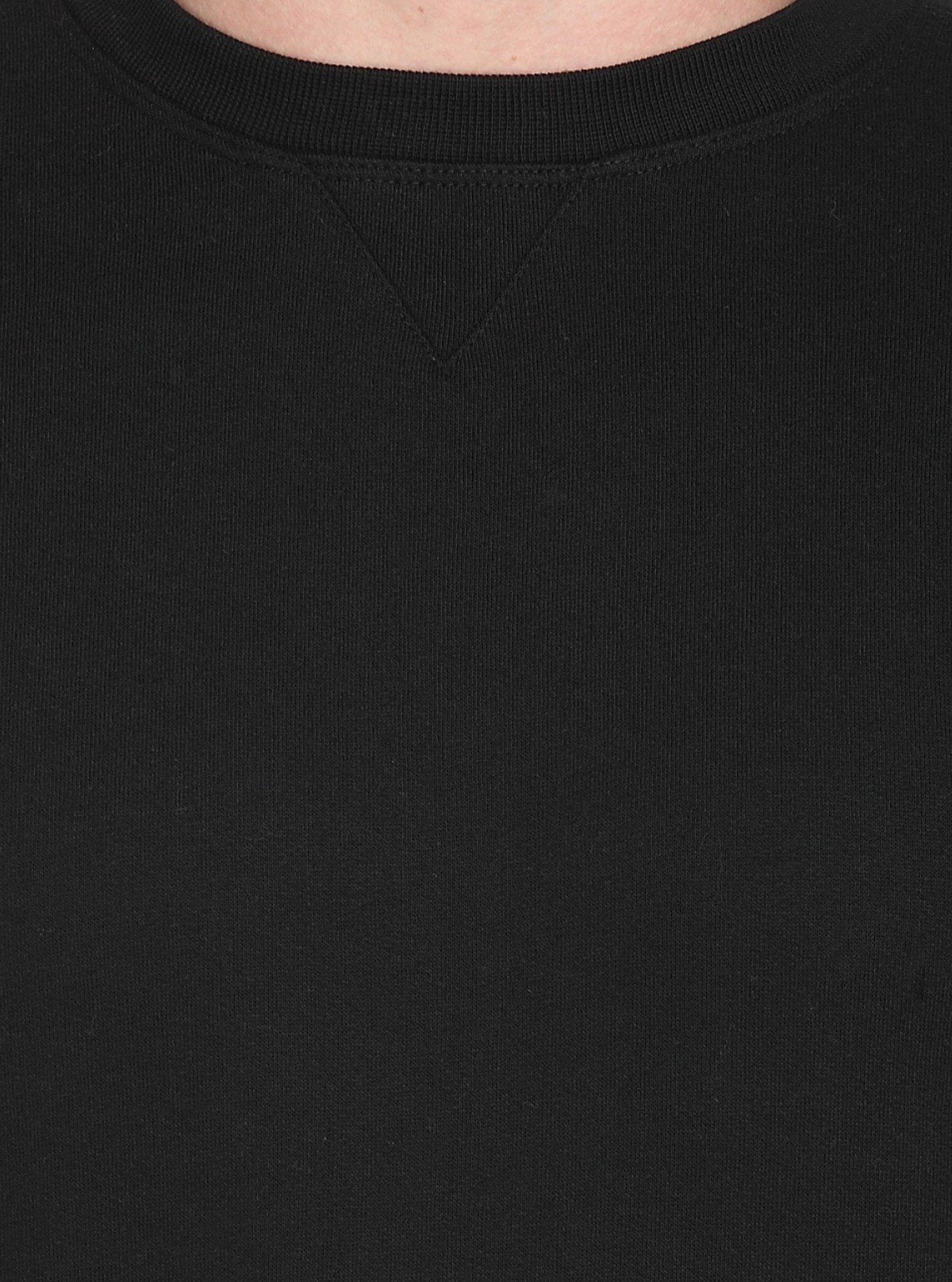Men’s Black V - Cut Fleece Sweatshirt – Sleek, Warm & Effortlessly Stylish - Boer and Fitch