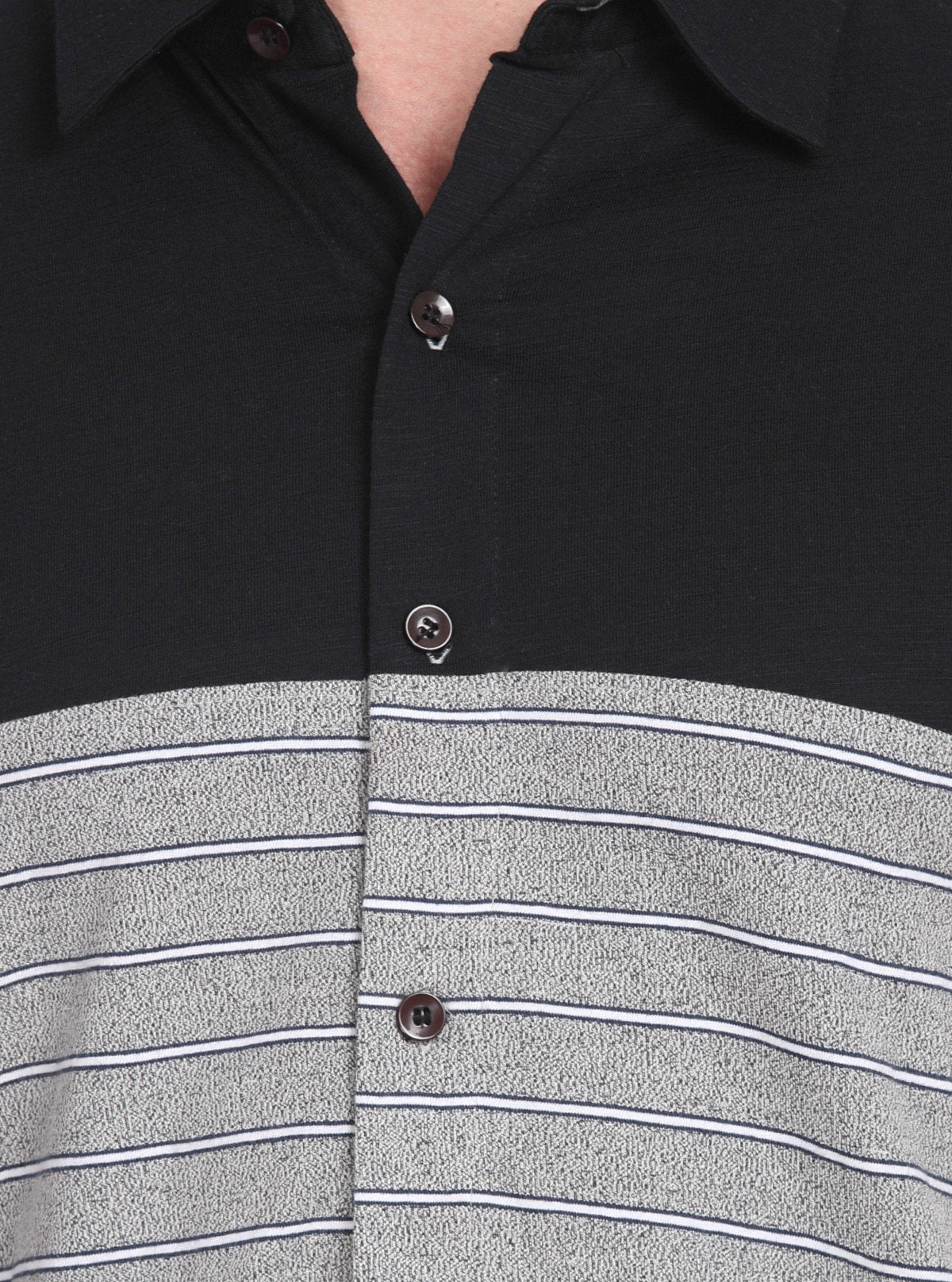Men’s Black with Grey Striped Polo T-Shirt – Classic, Stylish & Breathable Fit - Boer and Fitch