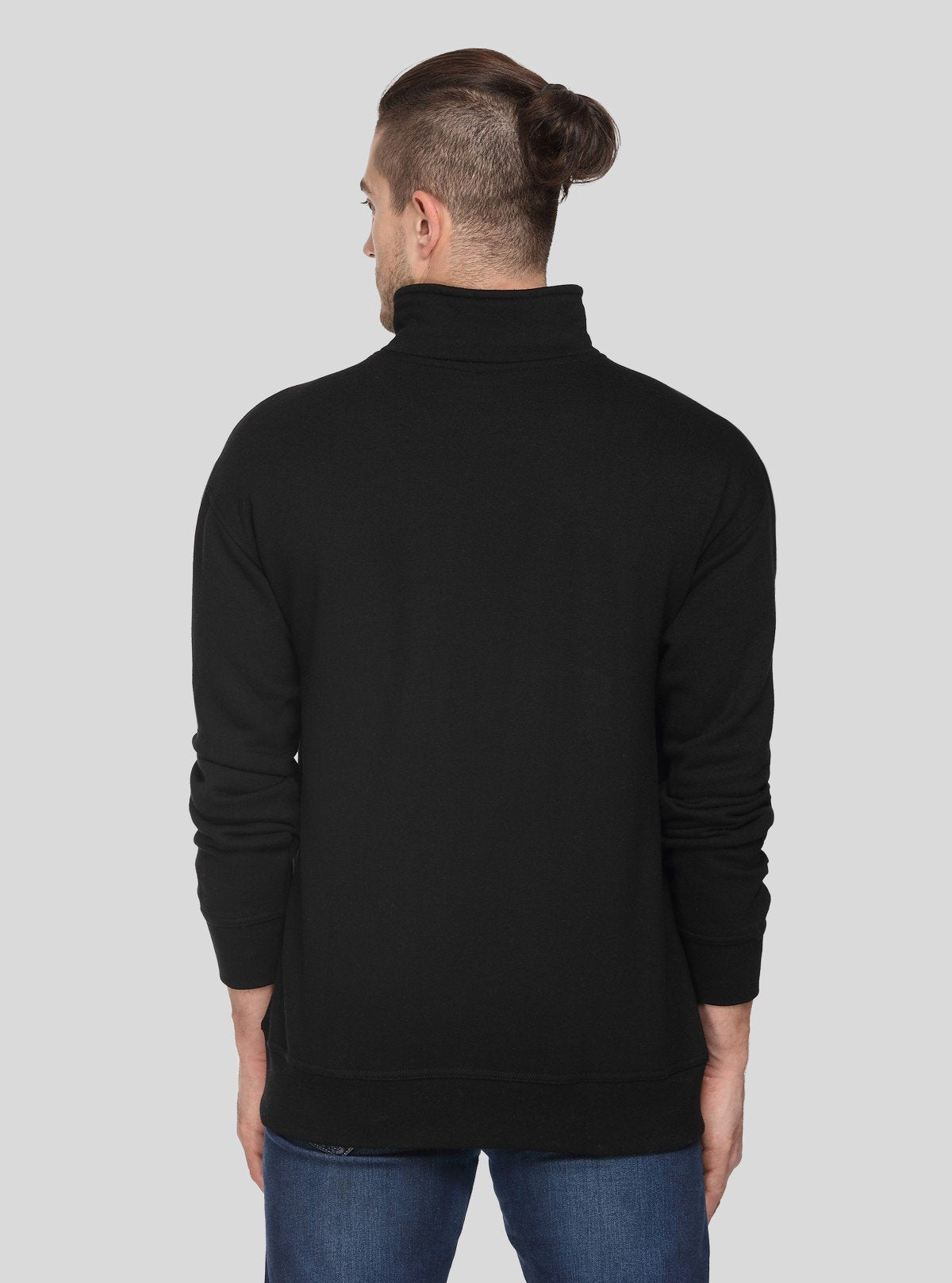 Men’s Black Zipper Collar Cardigan – Sleek, Smart & Versatile - Boer and Fitch