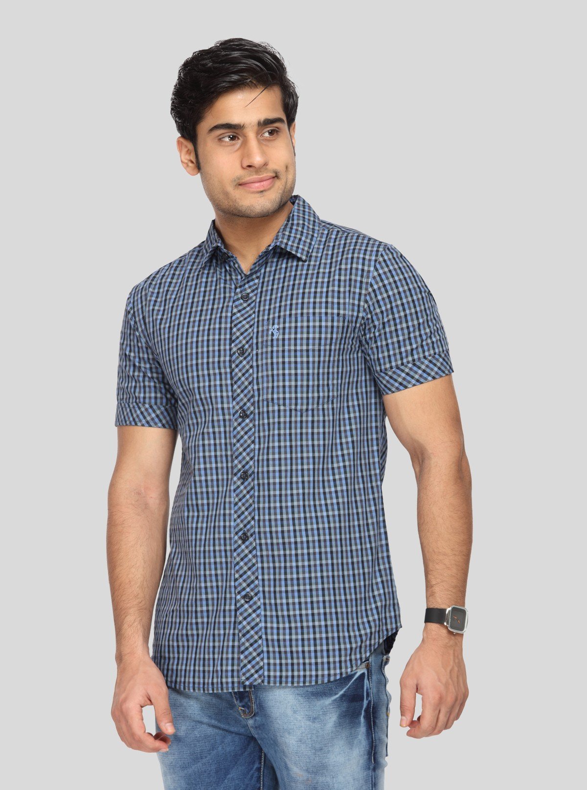 Men's Blue Casual Shirt – Fresh, Comfortable & Everyday Essential Style - Boer and Fitch