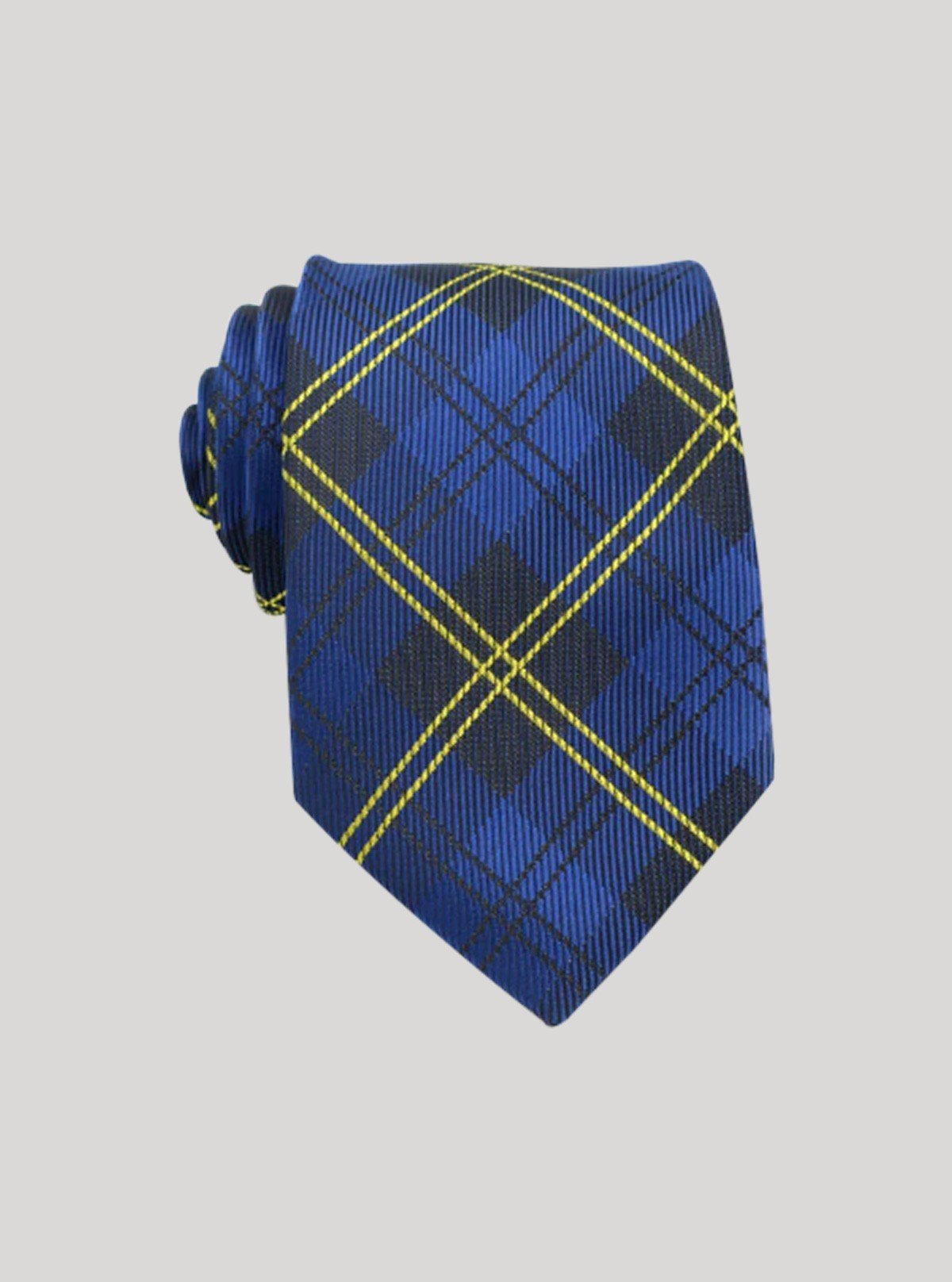 Men’s Blue & Gold Silk Tie – Premium Formalwear by Boer and Fitch - Boer and Fitch
