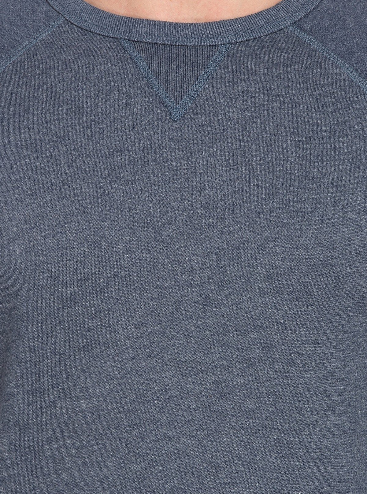 Men’s Blue Melange V - Cut Fleece Sweatshirt – Smart, Soft & Versatile - Boer and Fitch