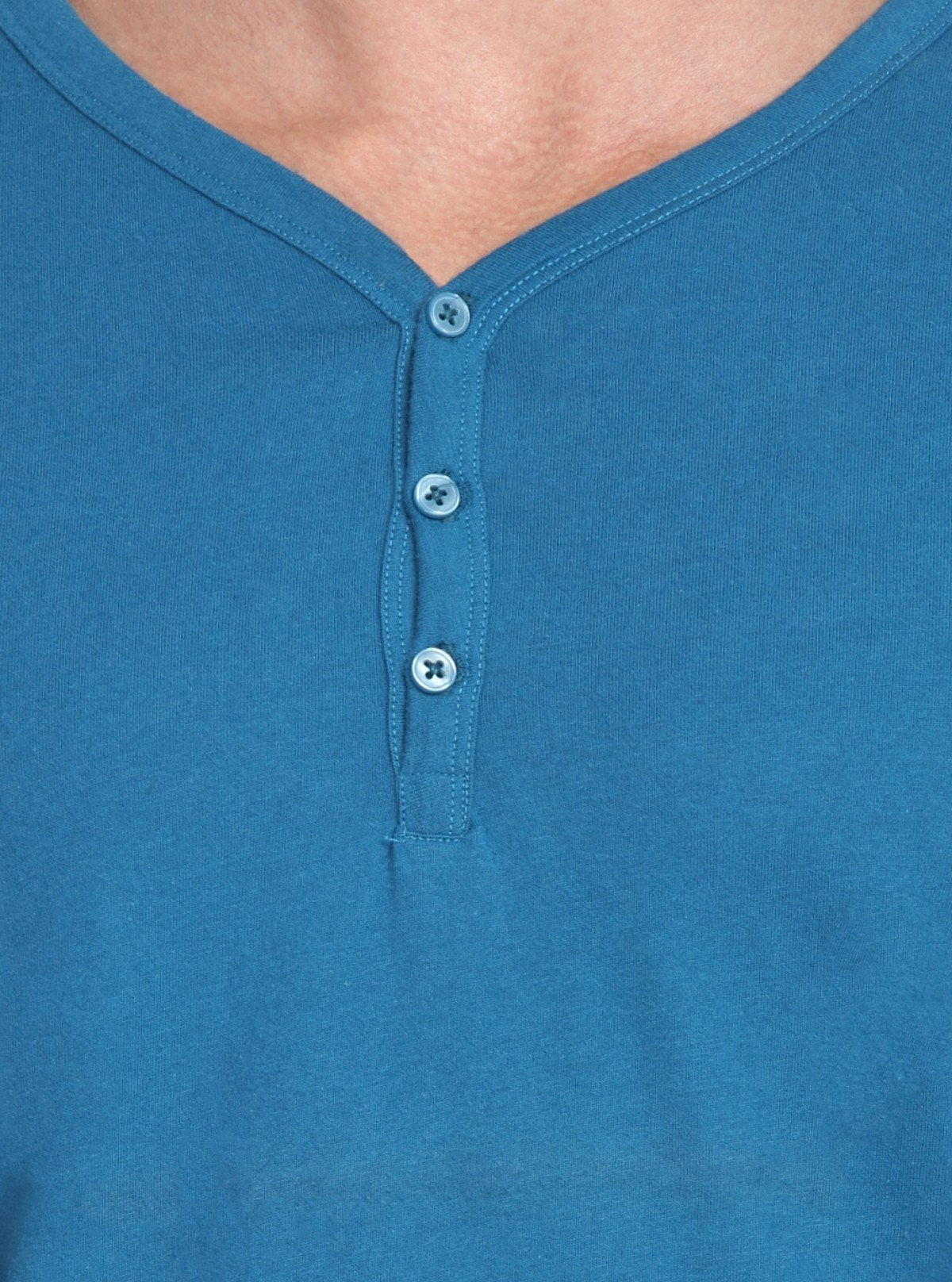 Men’s Blue Slim Fit Henley T-Shirt – Smart, Sleek & Comfortable - Boer and Fitch